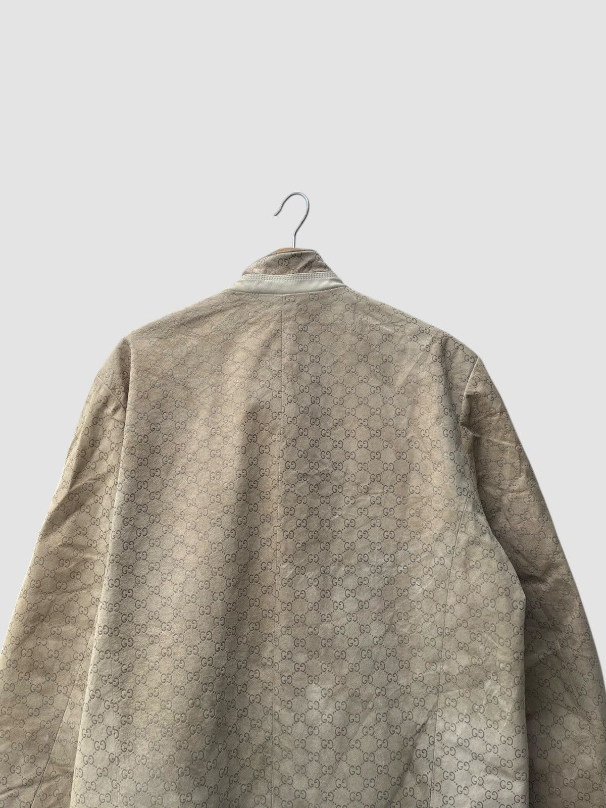 Vintage Gucci Monogram Alpaca Suede Leather Jacket Bootleg Size US XL / EU 56 / 4 - 7 Thumbnail