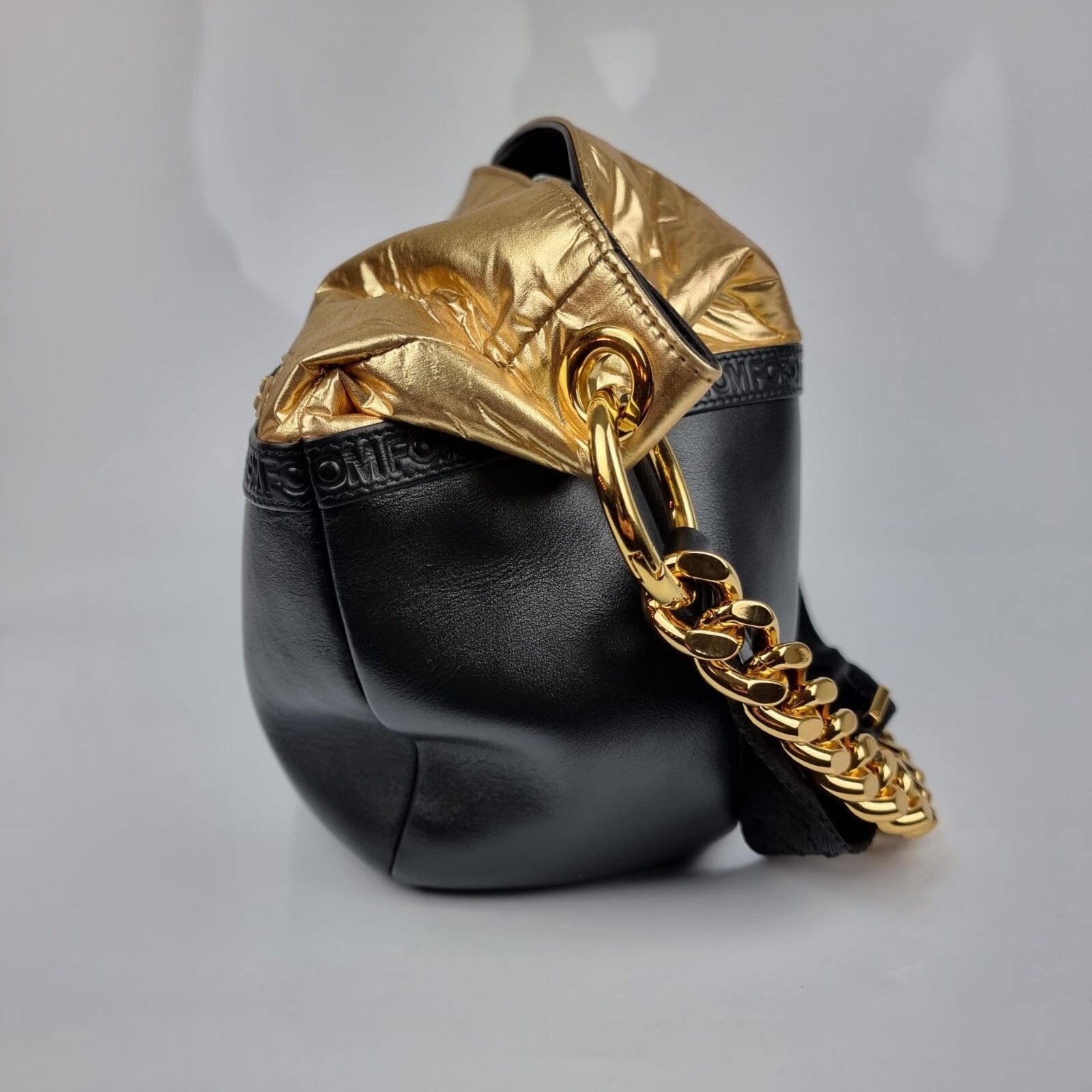 Tom Ford TOM FORD Black/Gold Shoulder Bag New Size ONE SIZE - 4 Thumbnail