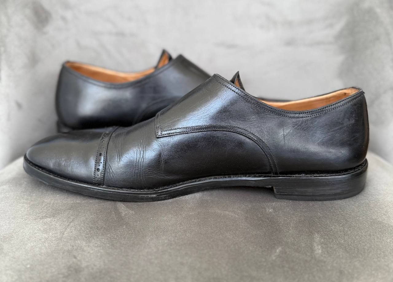 Bally Bally Scardino mens Black Leather Monks monk strap Loafers Size US 11.5 / EU 44-45 - 4 Thumbnail