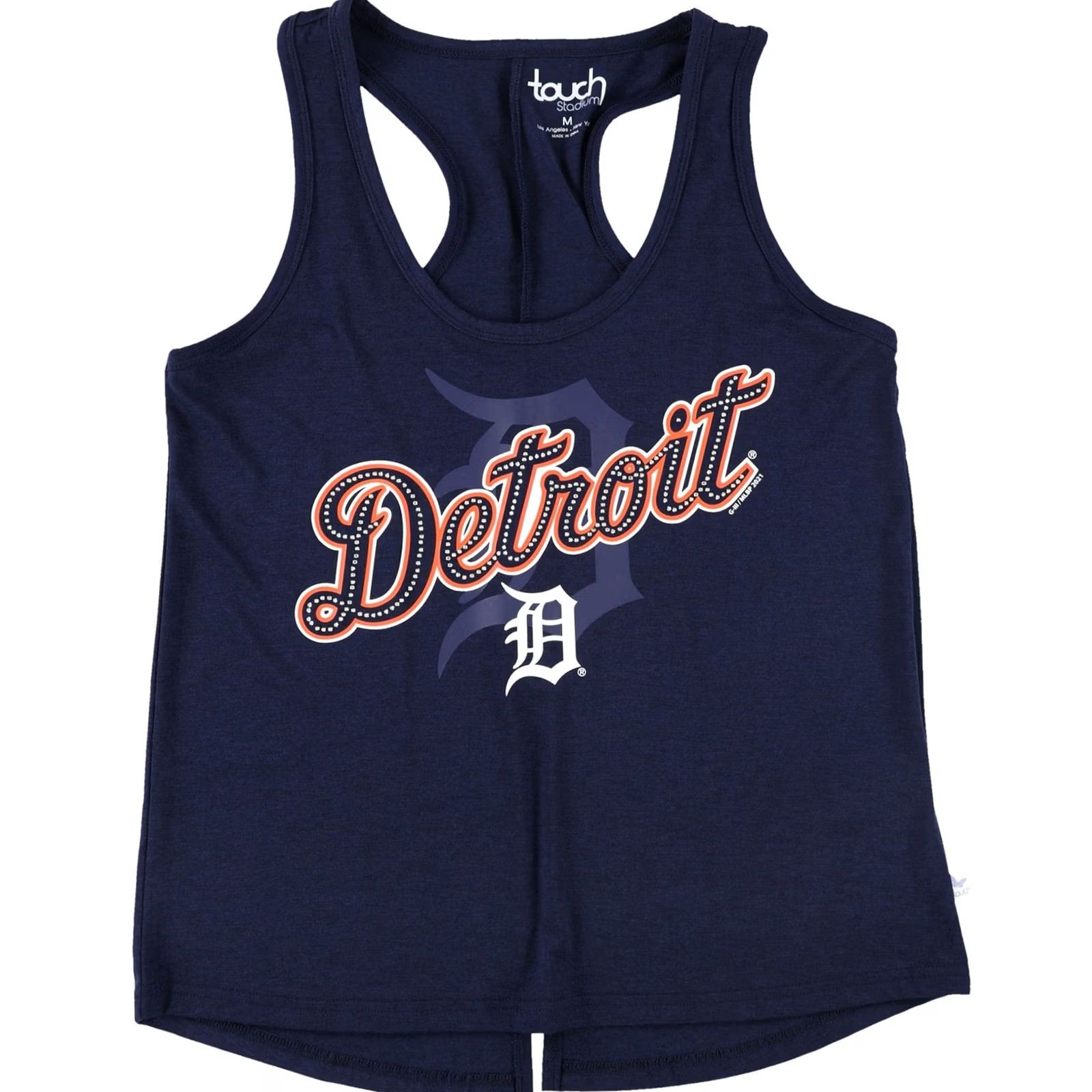 Vintage Touch Womens Detroit Tigers Split Racerback Tank Top, dti, M Size M / US 6-8 / IT 42-44 - 2 Thumbnail