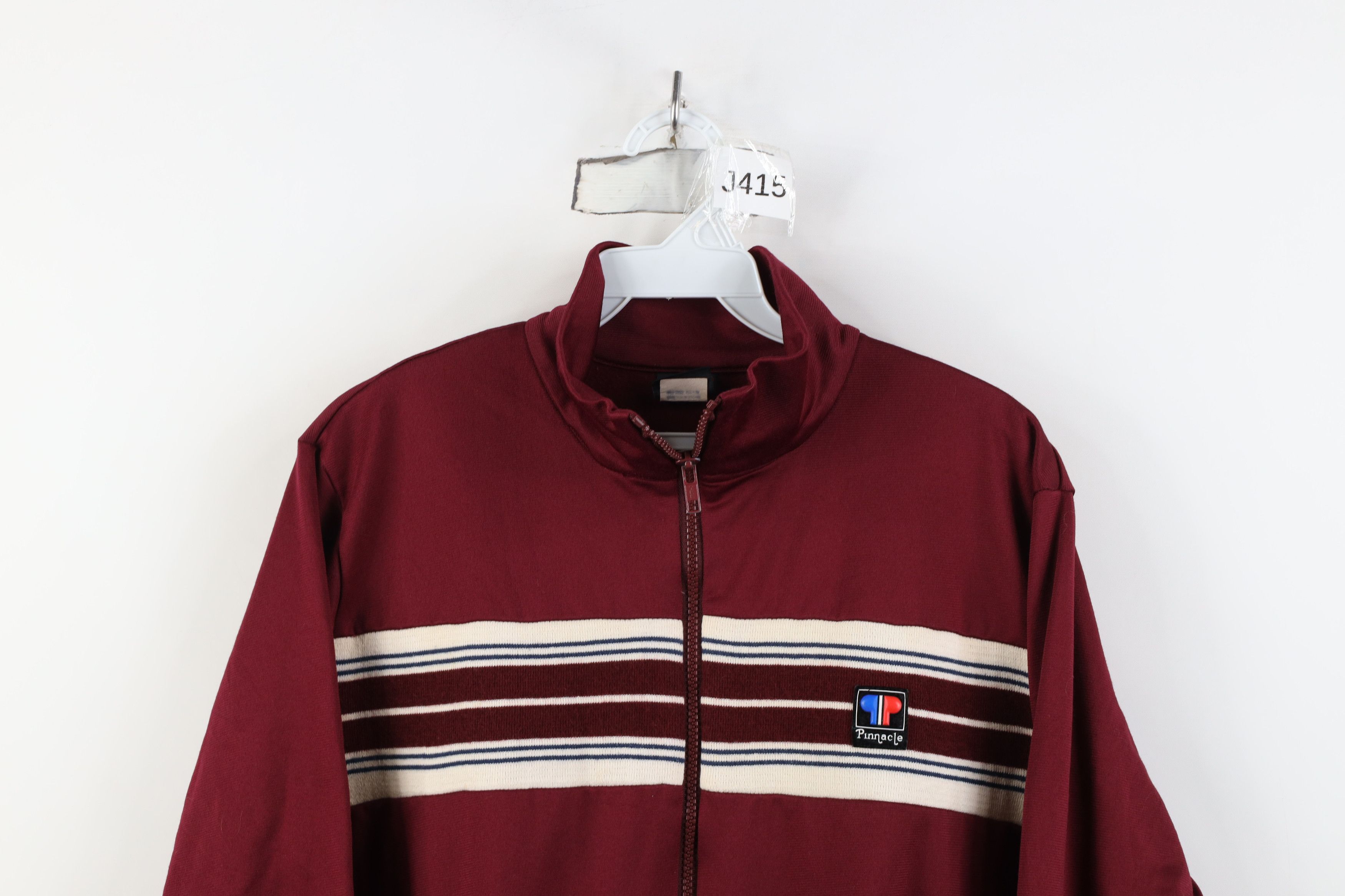 Vintage Vintage 70s Streetwear Warm Up Track Tennis Jacket Burgundy Size US L / EU 52-54 / 3 - 2 Thumbnail