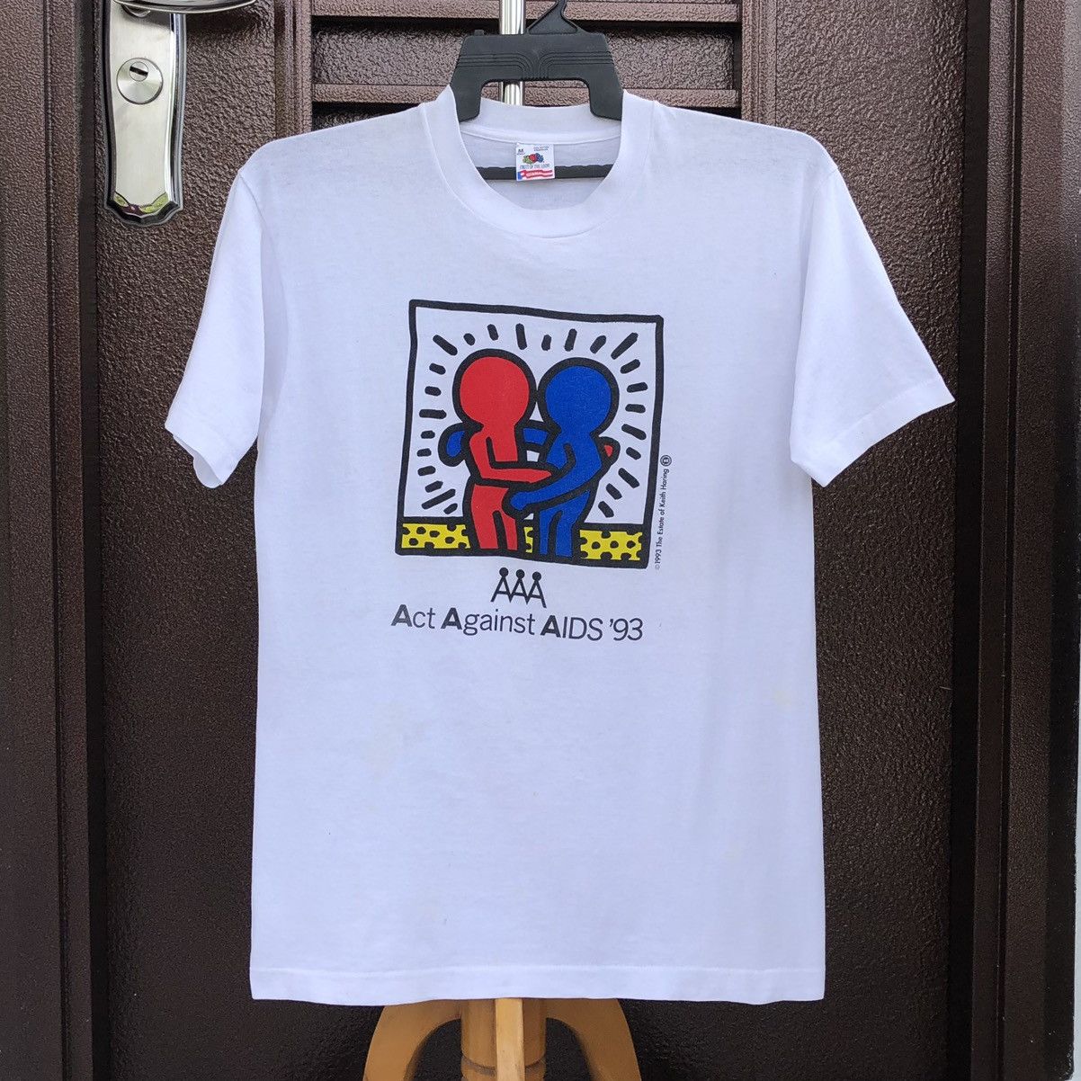 Keith Haring Vintage 90’s Keith Haring Pop art aids Tee Size US M / EU 48-50 / 2 - 2 Thumbnail
