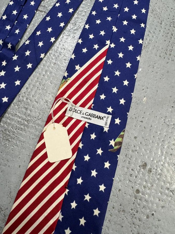 Dolce & Gabbana 2000s Dolce & Gabbana Free America Kid Tie Size ONE SIZE - 9 Thumbnail