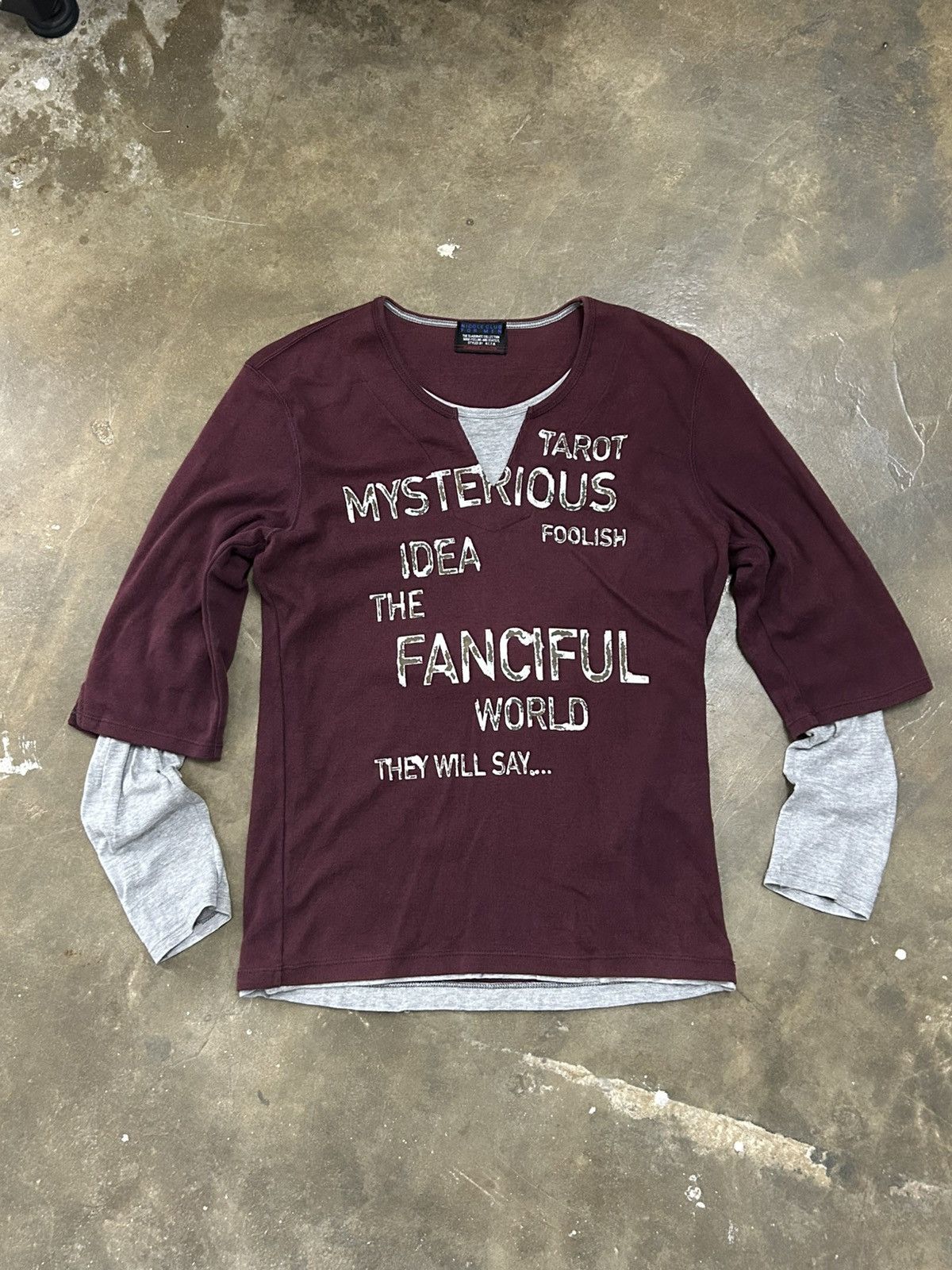 Japanese Brand Nicole Club for Men Quotes Taros Mysterious Idea Long Sleeve Size US S / EU 44-46 / 1 - 1 Thumbnail