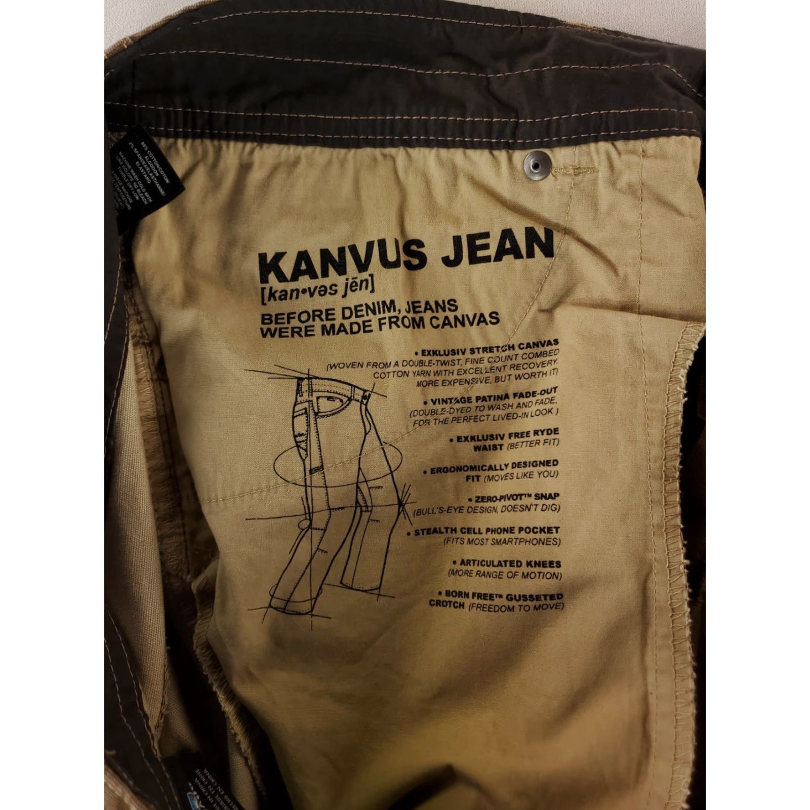 Vintage Kuhl Kanvus Jean Pants Brown 38x30 Mens Chino Inseam 30 38x29.5 Actual Size US 38 / EU 54 - 5 Thumbnail