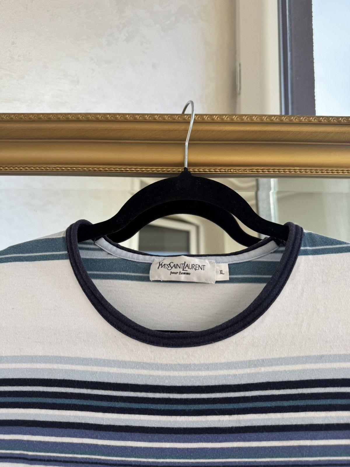 Yves Saint Laurent Yves Saint Lauren YSL T-shirt striped cotton vintage Size US M / EU 48-50 / 2 - 4 Thumbnail