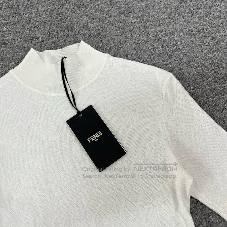 Fendi Fendi Dark print letter barrage logo semi-high neck slim f Size XS / US 0-2 / IT 36-38 - 3 Thumbnail