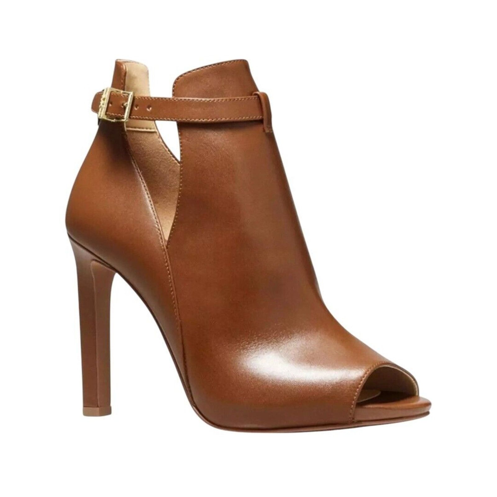 Michael Kors Michael Kors Lawson Open Toe Leather Bootie Tan 9 NWT $175 Size US 9 / IT 39 - 1 Thumbnail