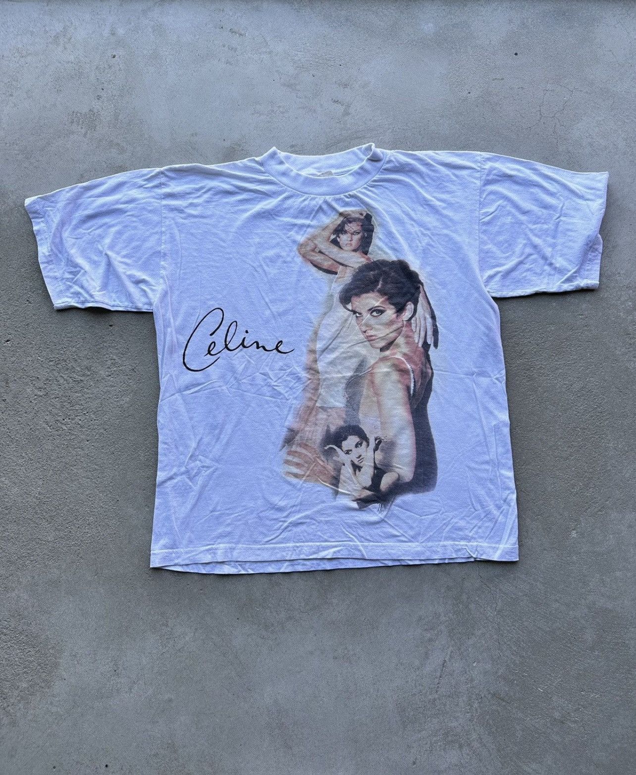 Vintage Vintage Celine Dion Tour T-Shirt Size US XL / EU 56 / 4 - 1 Thumbnail
