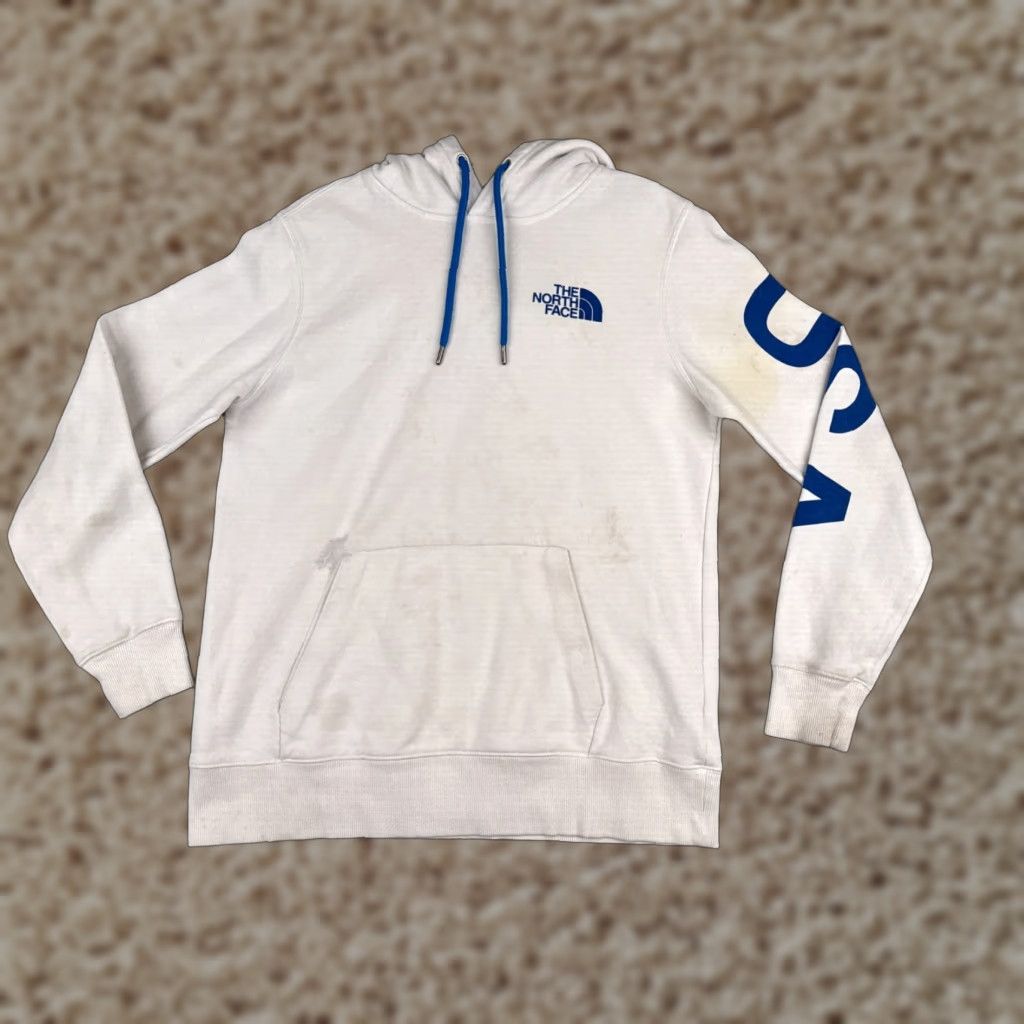 The North Face The North Face Hoodie Womens Small White Pullover Activewear Cotton Blend Long Sleeve Size S / US 4 / IT 40 - 1 Thumbnail