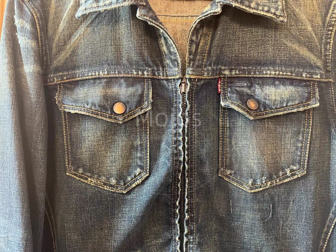 Number (N)ine Sz 4 Number Nine Zip-up Denim Jacket-2508 Size US XL / EU 56 / 4 - 5 Thumbnail