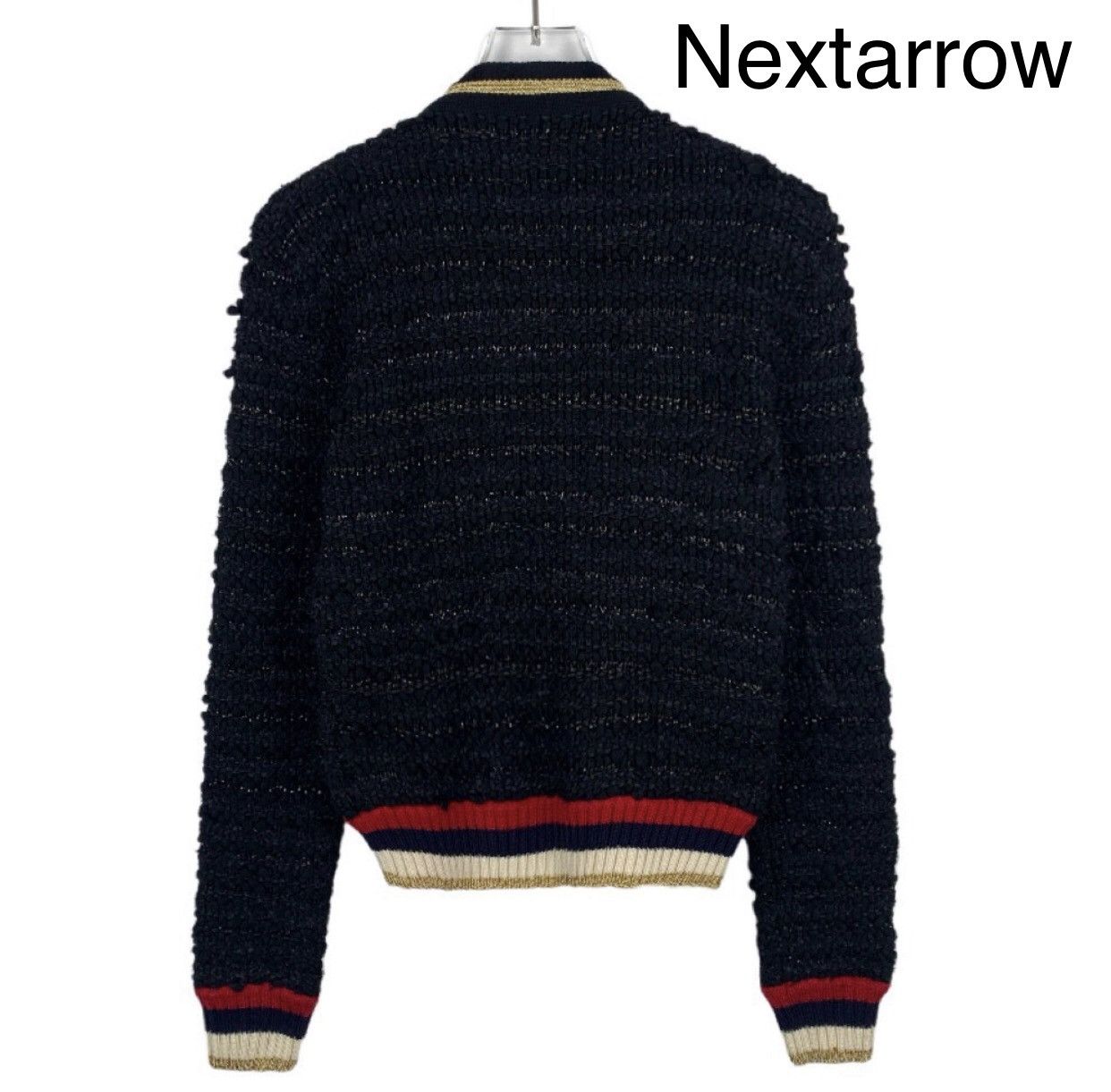 Gucci Gucci 23 striped trimmed tweed blend knit cardigan jacket Size XS / US 0-2 / IT 36-38 - 2 Thumbnail