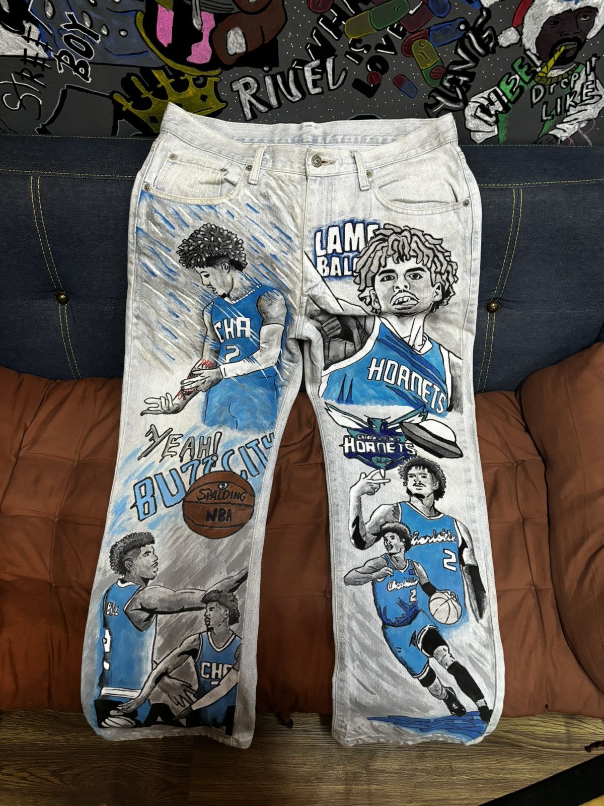 Designer × Vintage Lamelo ball pants Size US 33 - 2 Thumbnail
