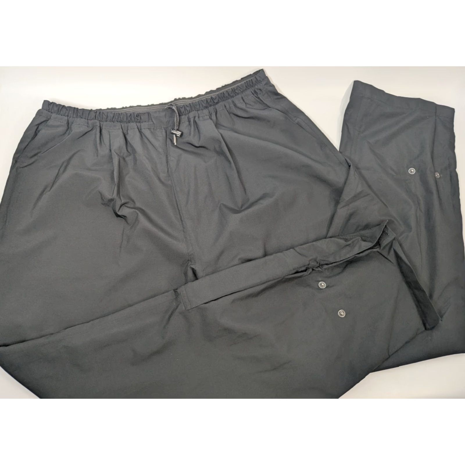 Footjoy FootJoy Pants Black Windbreaker DryJoy Ankle Zip Waterproof Sz XL Sports Logo FootJoy Men's Pants Size US 36 / EU 52 - 2 Thumbnail