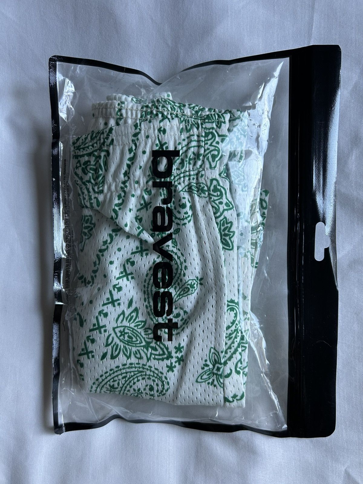 Bravest Studios Bravest Studios Mesh Shorts Paisley Green AOP Medium Size US 31 - 4 Thumbnail