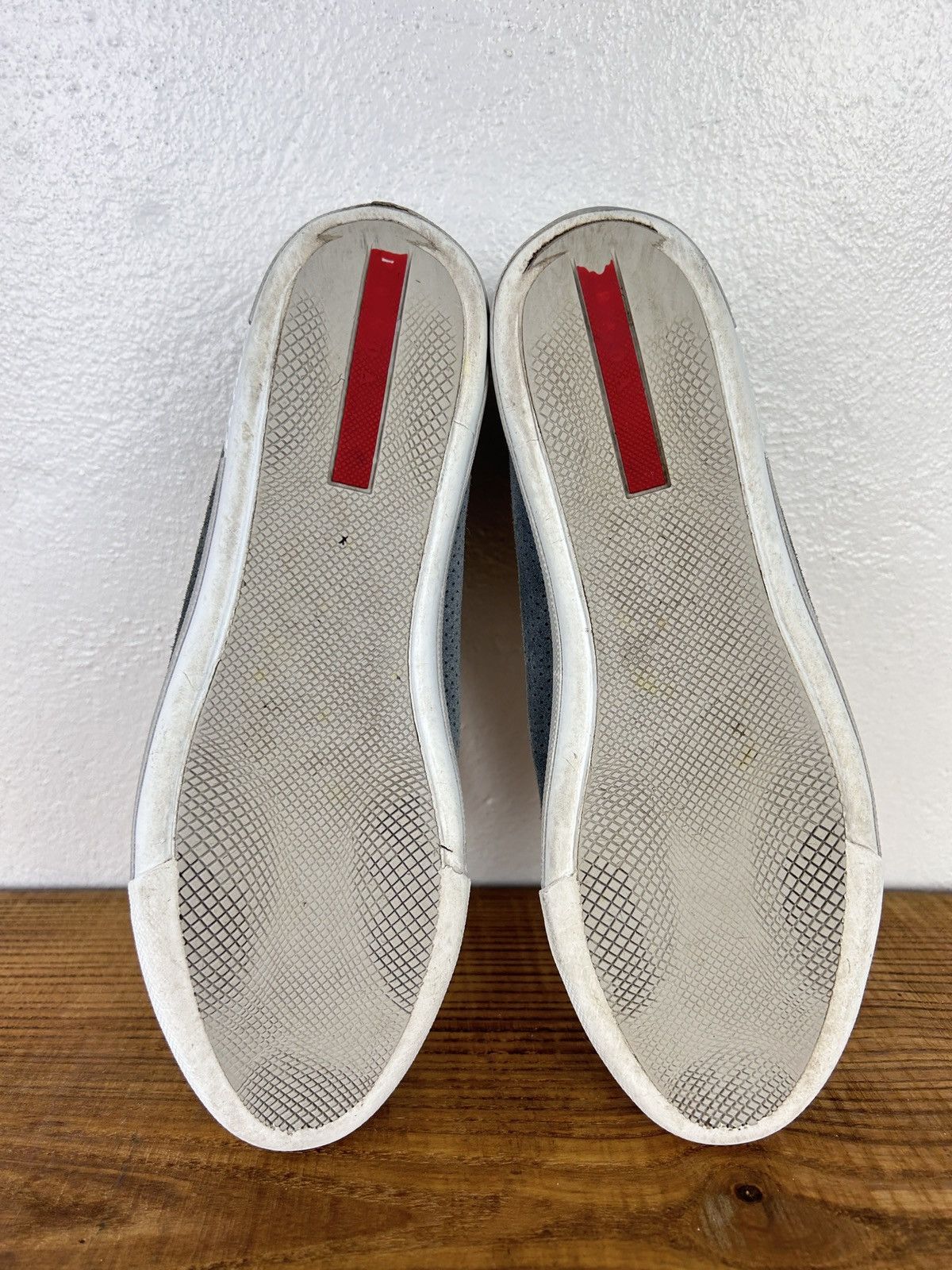 Prada Prada Sport Grey Suede Leather Eyelet Detail High Top 39 Size US 9 / IT 39 - 18 Thumbnail