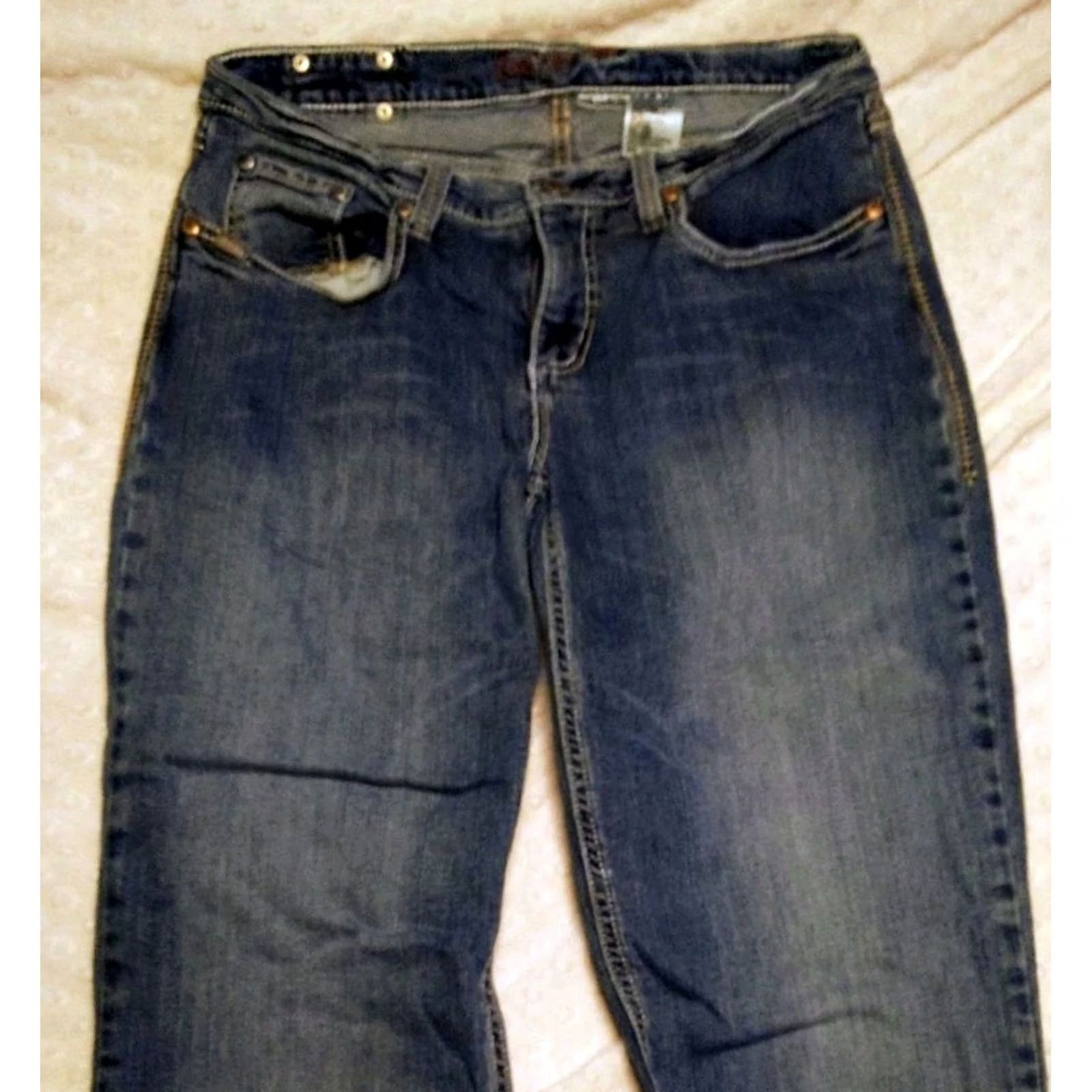 Vintage Cruel Girl Georgia Relaxed Boot Jeans Womens 11L 32x34 Low Rise Blue Denim 5-Pocket Stretch Bootcut Western Southwestern Mens Womens Girls Size 32" / US 10 / IT 46 - 4 Thumbnail