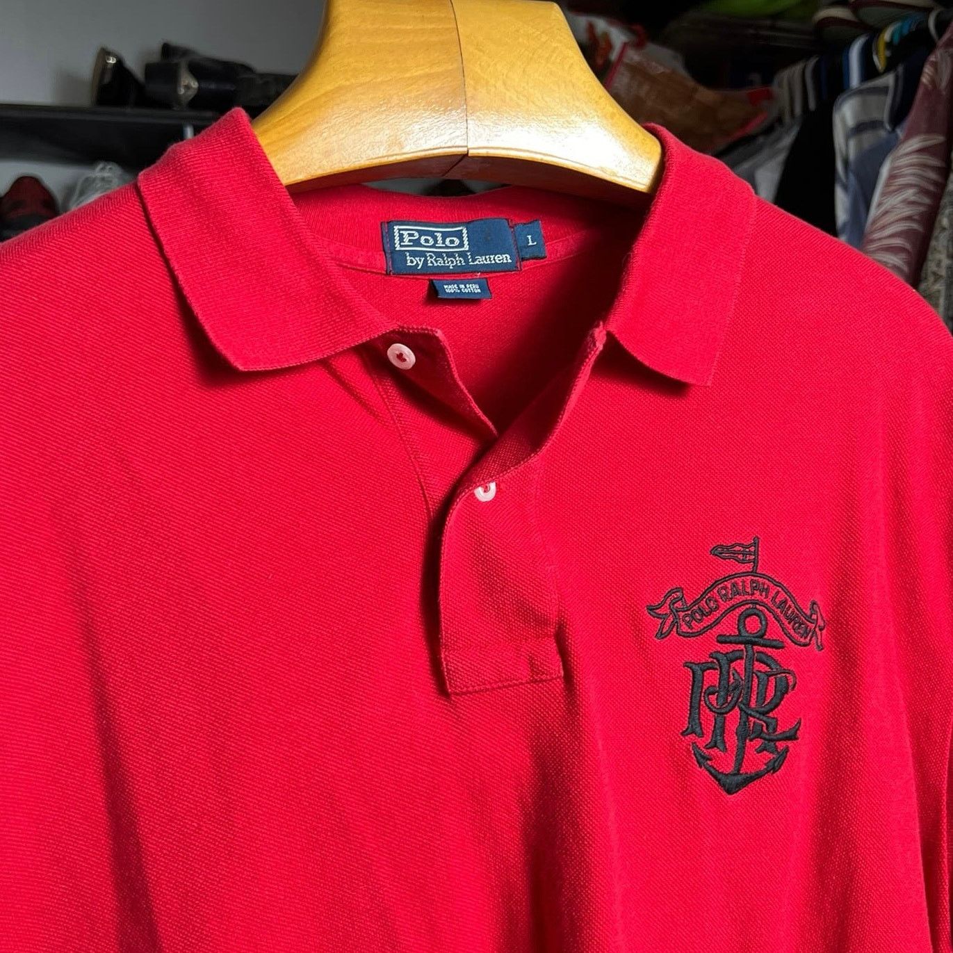 Polo Ralph Lauren Polo By Ralph Lauren Mens Red Black Shirt 100% Cotton Size L Size US L / EU 52-54 / 3 - 5 Thumbnail