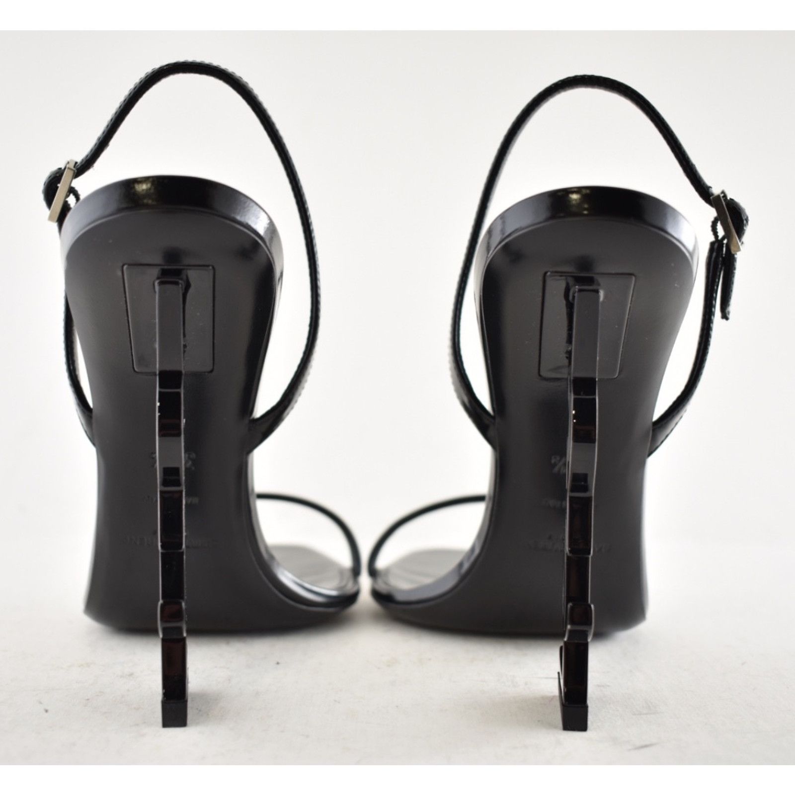 Yves Saint Laurent Saint Laurent Opyum 110 Black Leather YSL Logo Heel Size US 9.5 / IT 39.5 - 13 Thumbnail