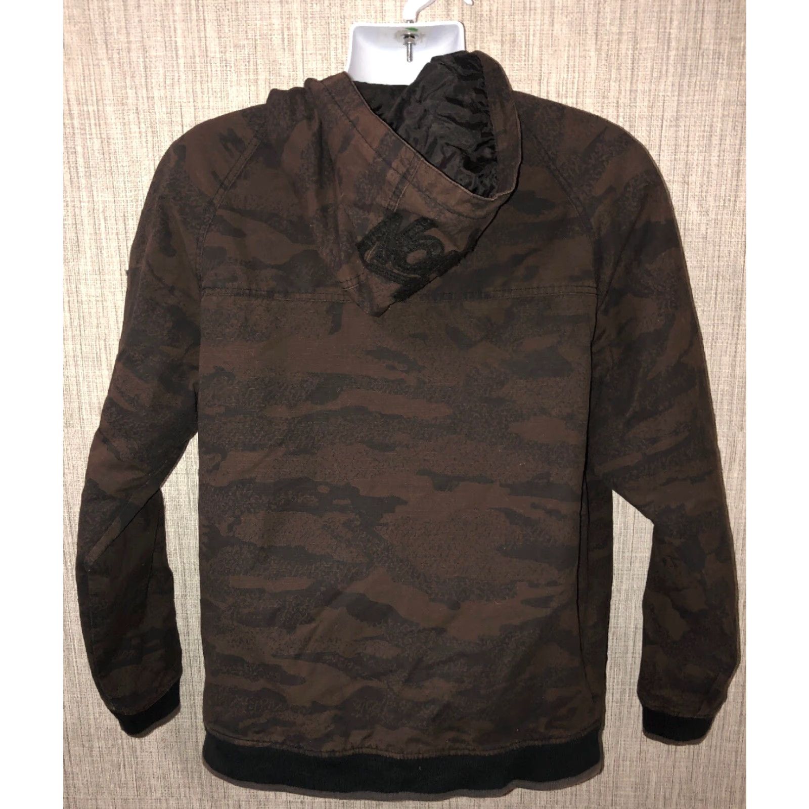 NOMIS Nomis Hoodie Mens Size M Brown/Black Quilt Lined Full Zip Size US M / EU 48-50 / 2 - 4 Thumbnail