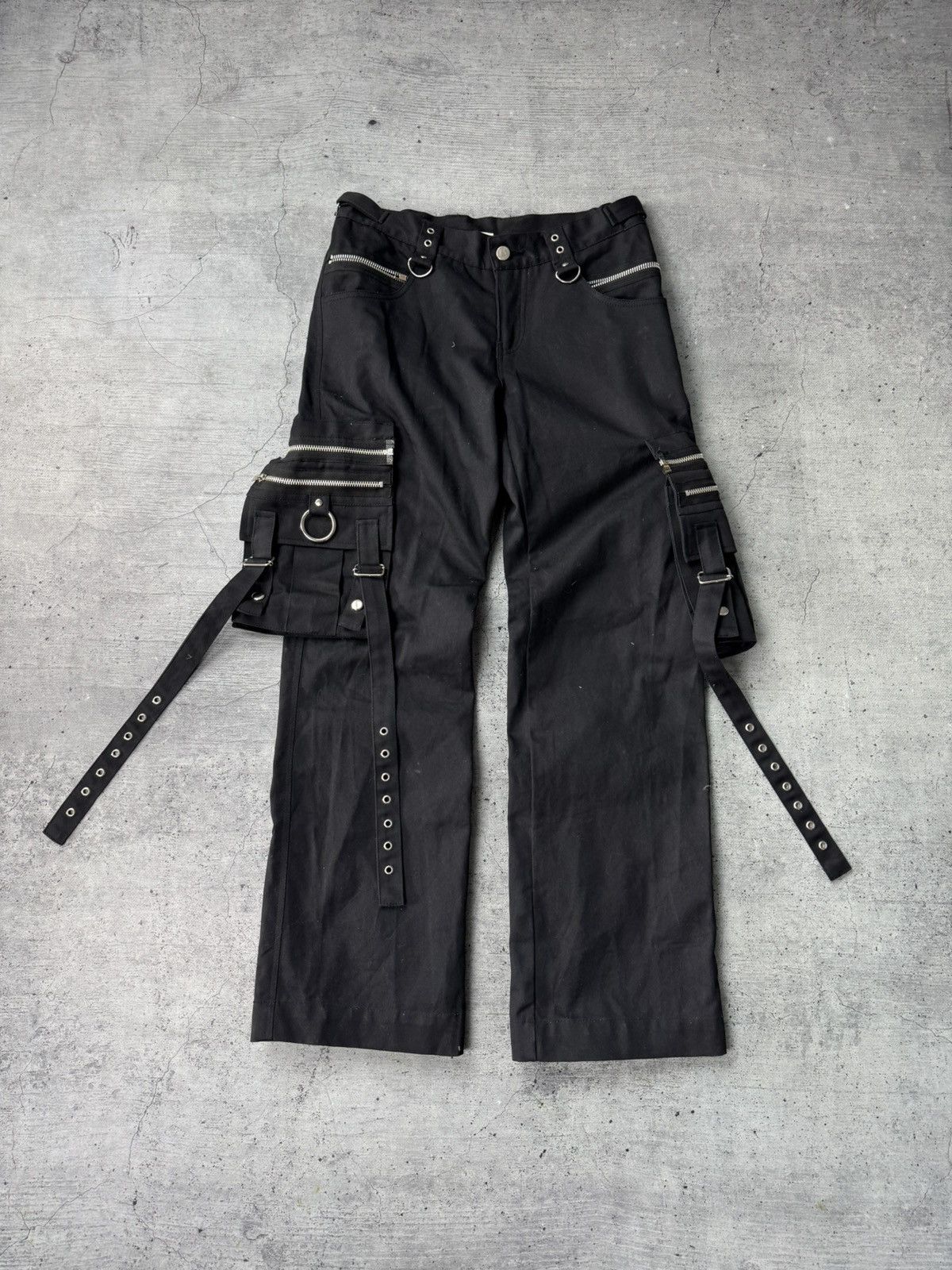 Vintage bondage pants Criminal damage Cargo Gothic Parachute