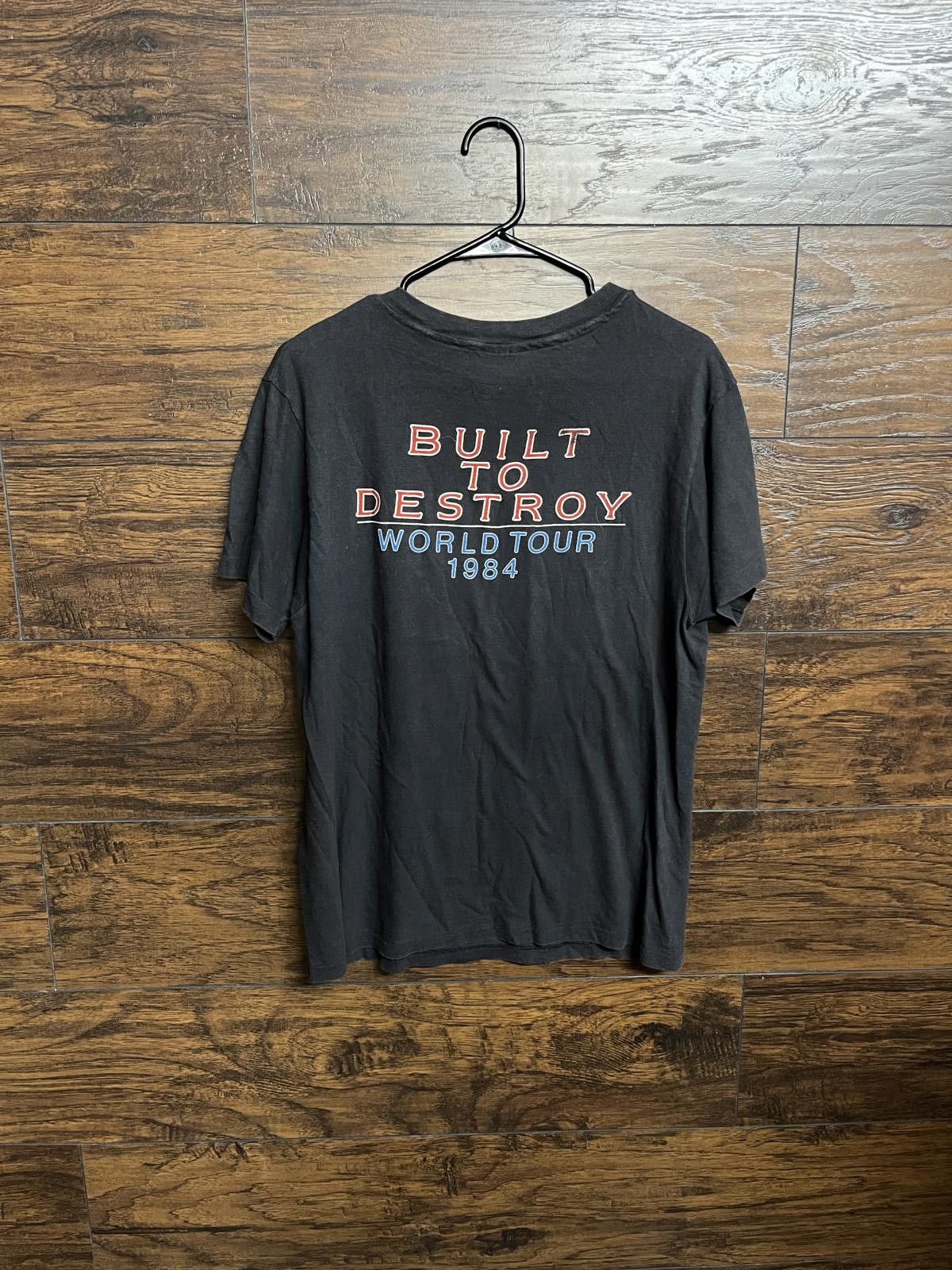 Designer Vintage MSG World Tour 1984 Tee - Built to Destroy T-shirt Size US L / EU 52-54 / 3 - 2 Thumbnail