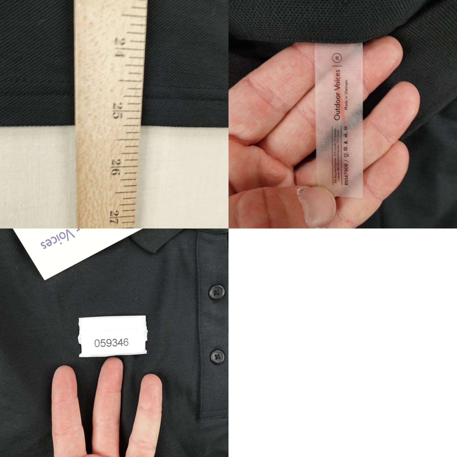 Outdoor Voices OUTDOOR VOICES Polo Shirt Womens Medium Black Performance Golf Flex NEW Size M / US 6-8 / IT 42-44 - 8 Thumbnail