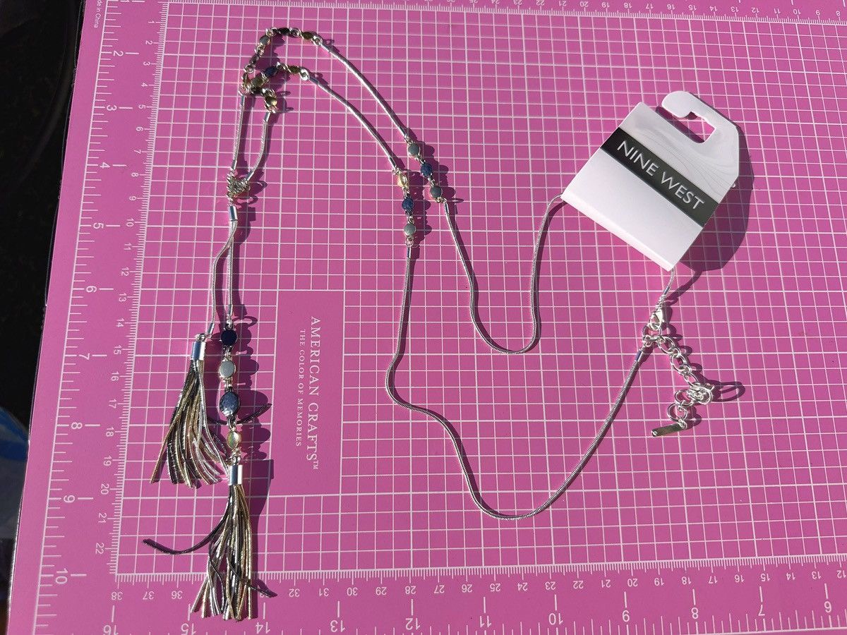 Nine West Nine West Silver bass metal chain 3 colors beads Tassel Size ONE SIZE - 1 Thumbnail