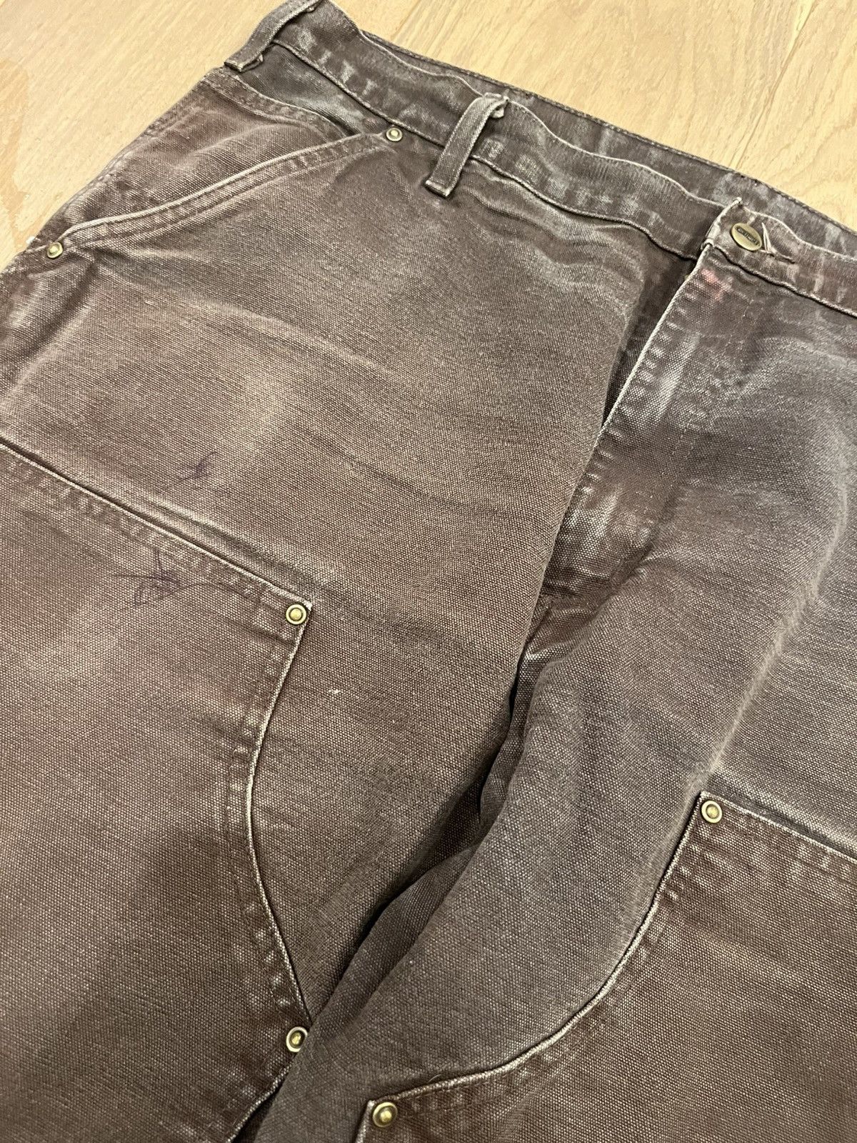 Carhartt × Vintage Carhartt faded brown double knees Size US 38 / EU 54 - 3 Thumbnail