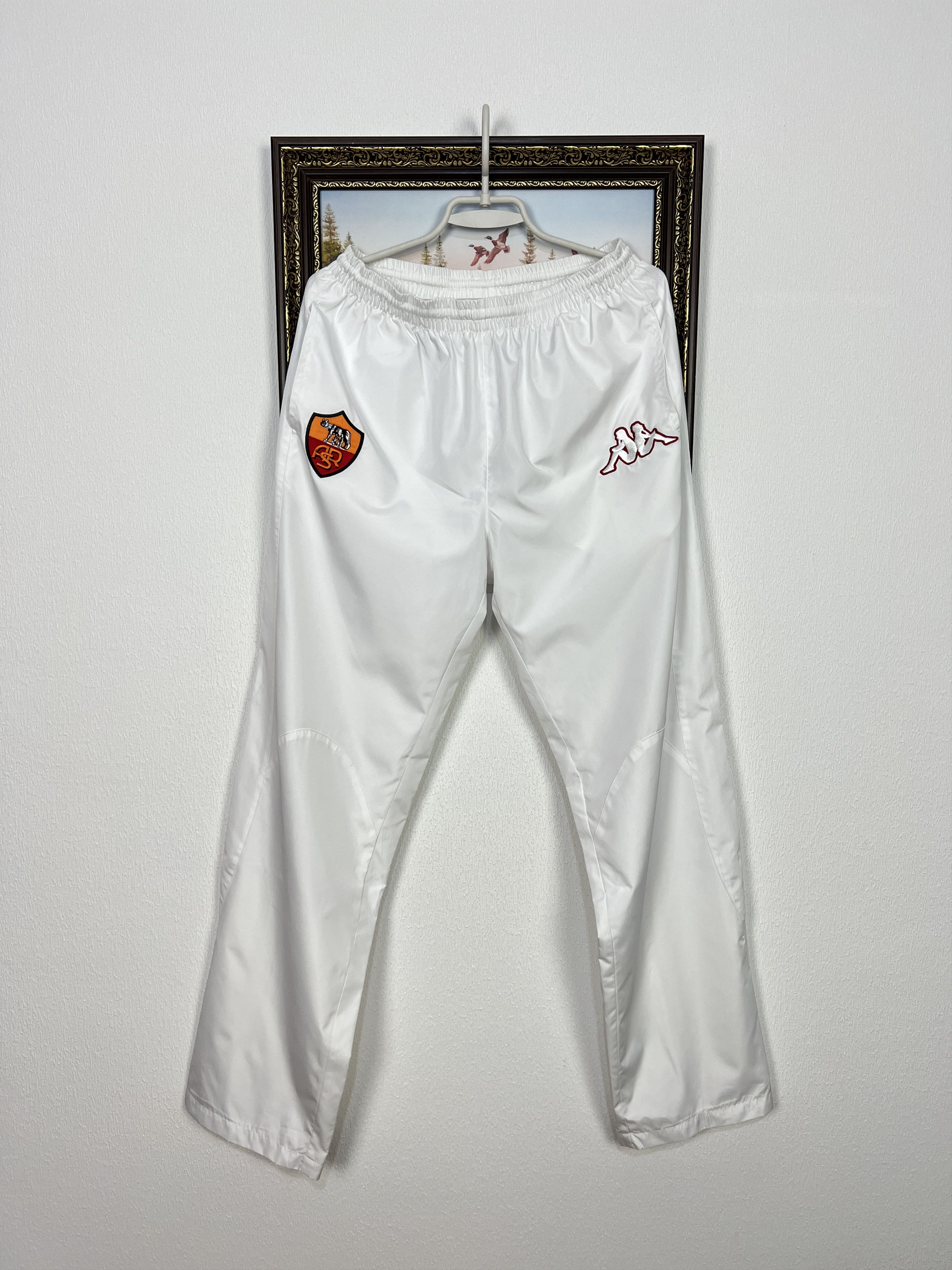 Kappa Vintage Kappa AC Roma White Football Pants Soccer Nylon L Size US 34 / EU 50 - 1 Thumbnail