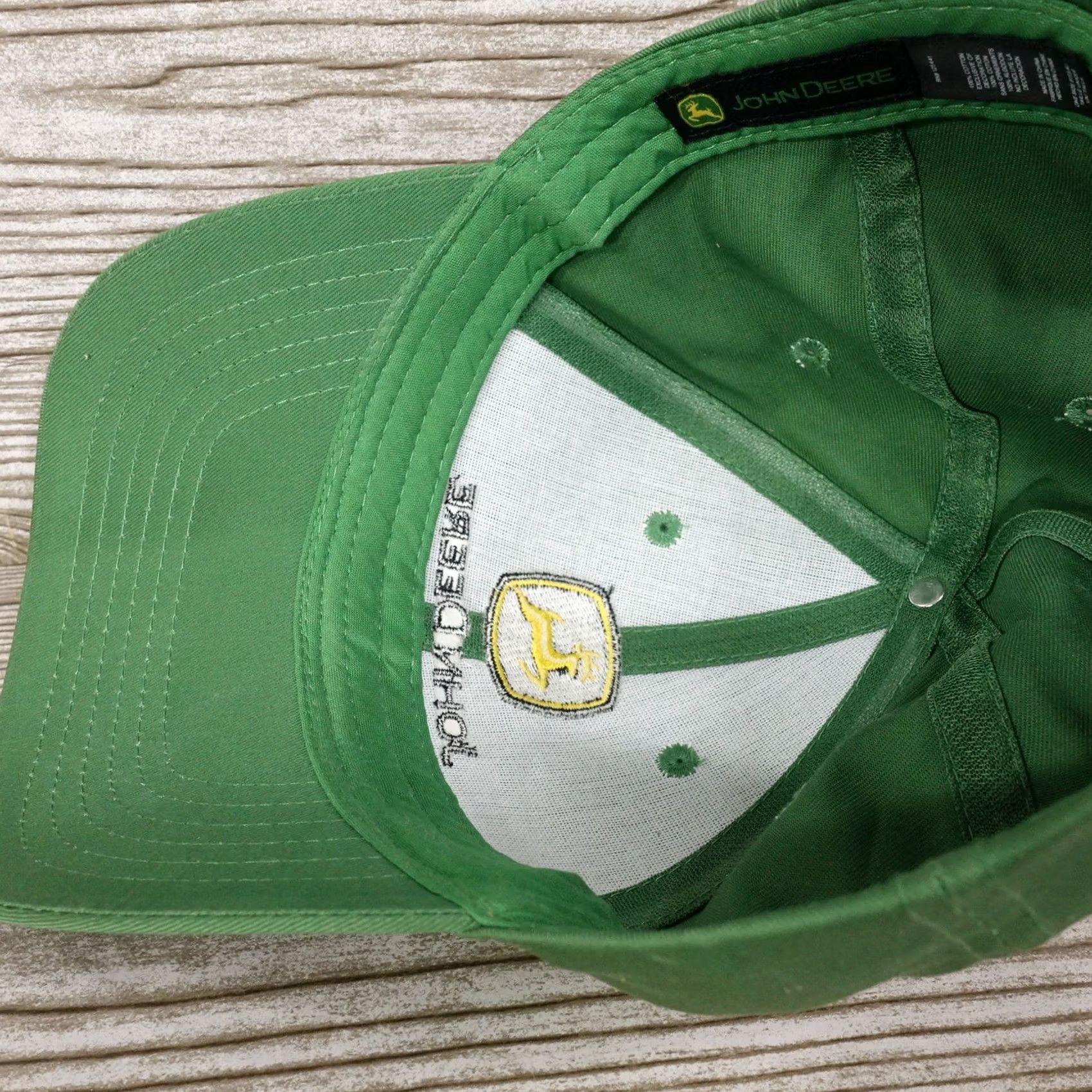 John Deere JOHN DEERE TRACTORS LARSON FARM AND LAWN LOGO GREEN SNAPBACK HAT CAP SHIRT? Size ONE SIZE - 7 Thumbnail