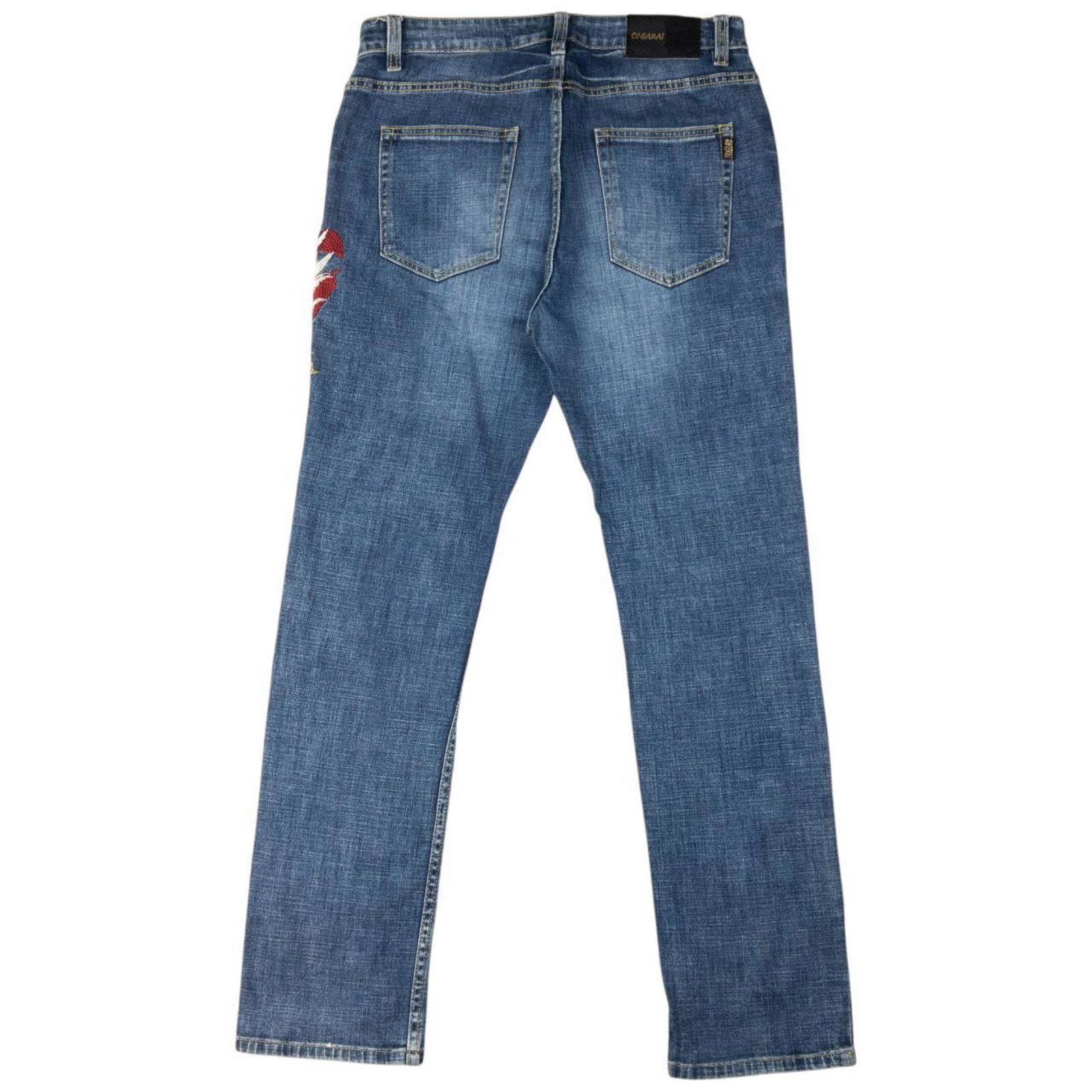 Onia Vintage Oniarai Embroidered Devil Japanese Denim Jeans W36 Size US 36 / EU 52 - 2 Thumbnail