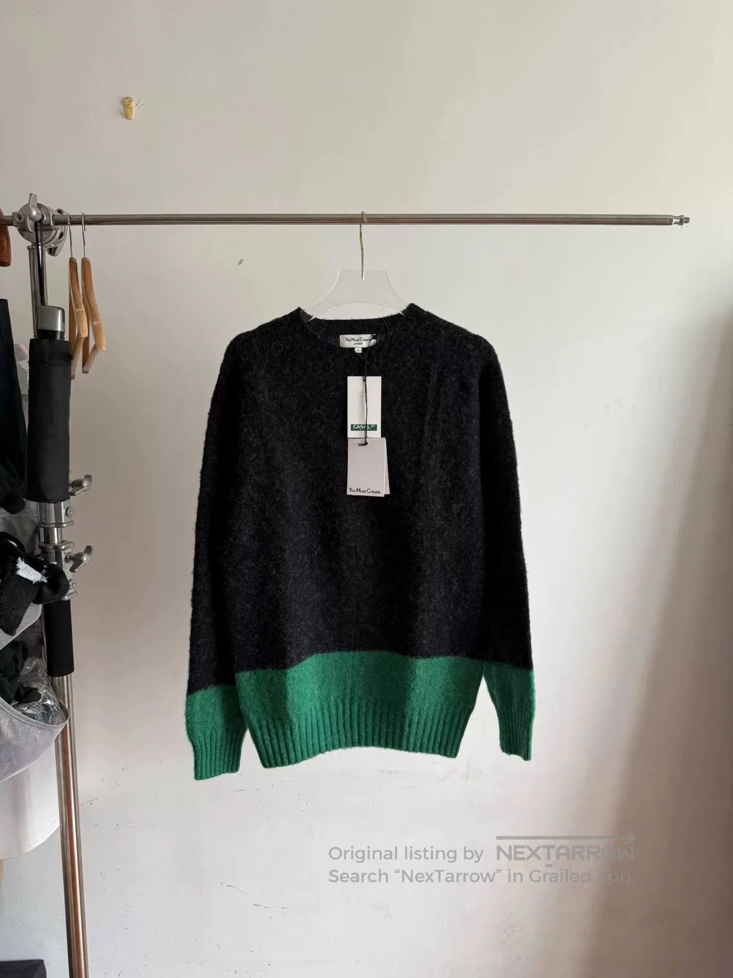 YMC YMC Black Green Mohair Sweater. Size US L / EU 52-54 / 3 - 1 Thumbnail