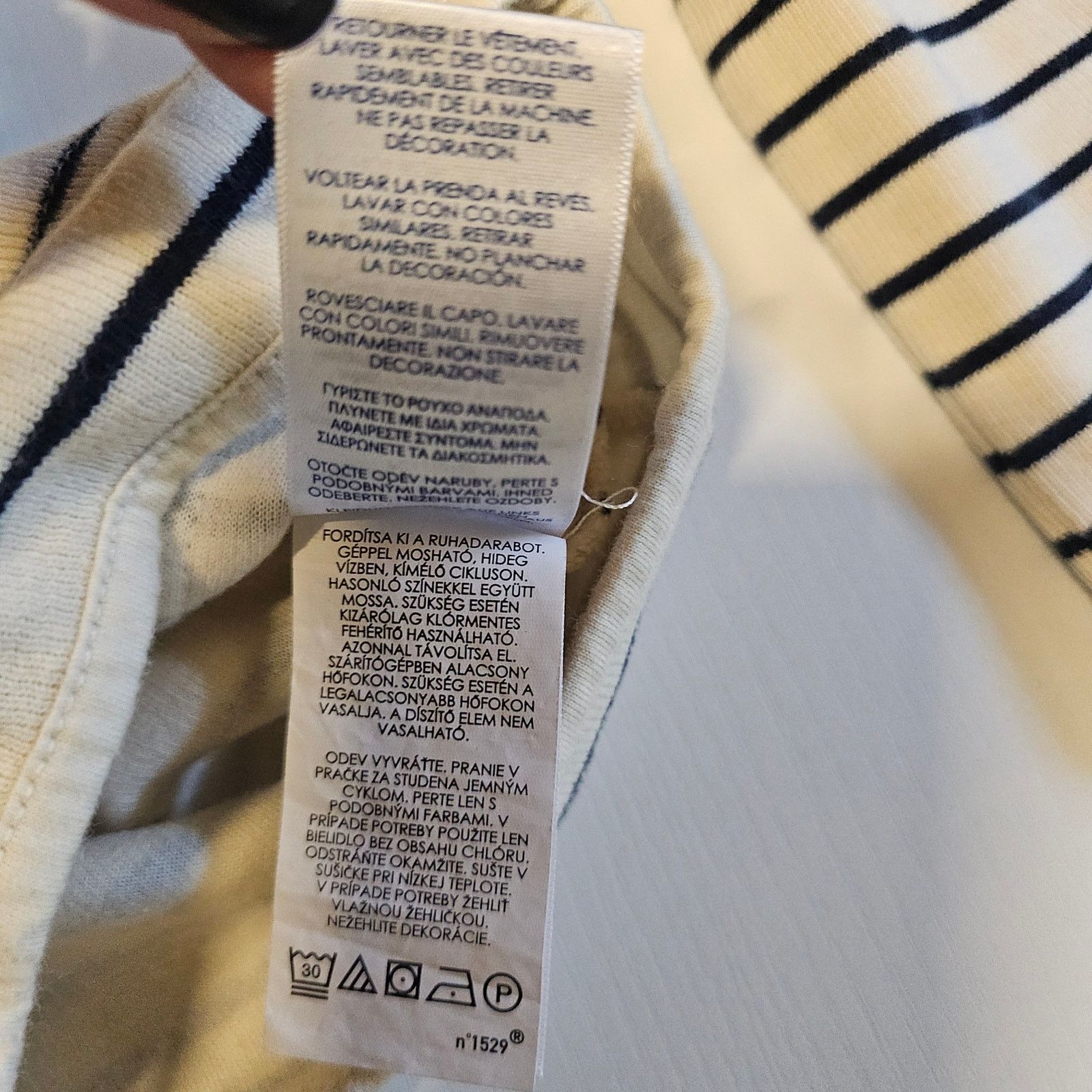 Chaps Ralph Lauren Chaps Striped Preppy Knit Blazer Jacket Cream Navy M 3613 Size M / US 6-8 / IT 42-44 - 5 Thumbnail