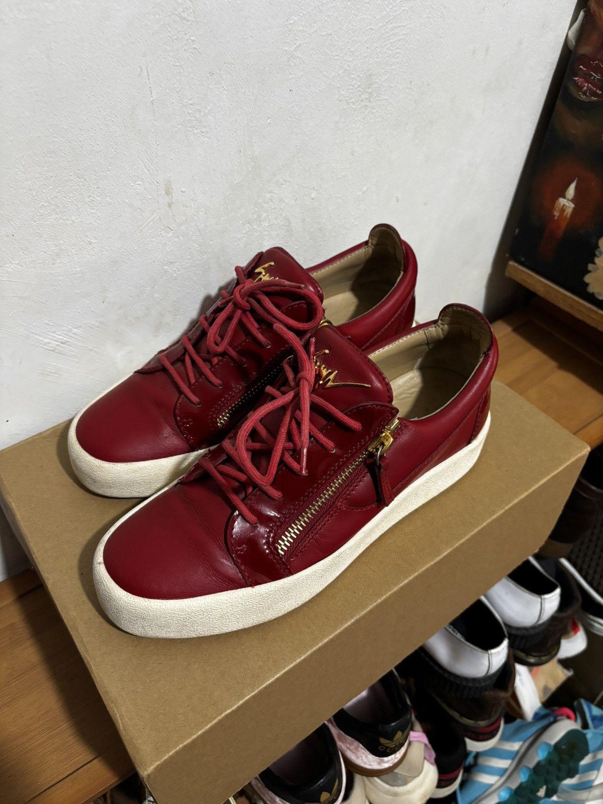 Giuseppe Zanotti Giuseppe Zanotti Red Sneakers Size US 8 / EU 41 - 2 Thumbnail