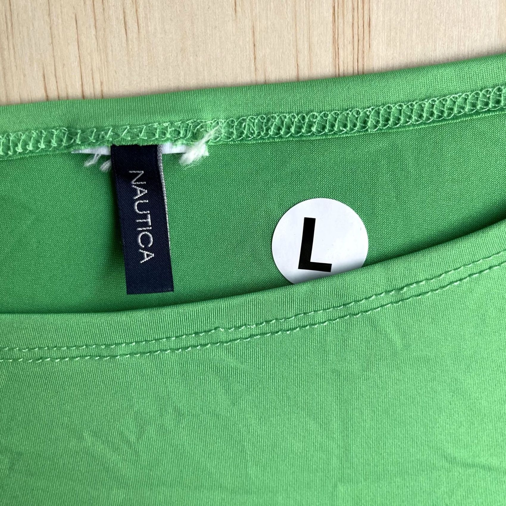 Nautica Nautica Dress Womens L Green 3/4 Sleeve T-Shirt Shift Nautical Logo Casual Dress Size L / US 10 / IT 46 - 3 Thumbnail