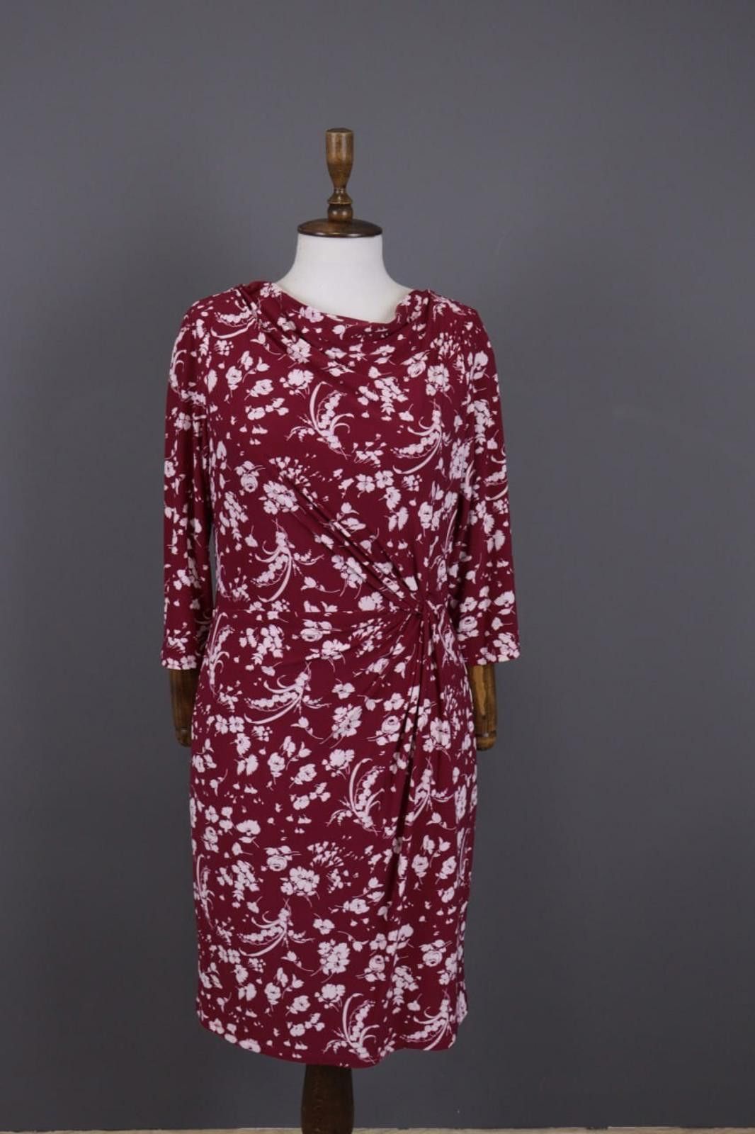 Lauren Ralph Lauren Ladies Ralph Lauren Red Floral Evening Dress Size 10 Size L / US 10 / IT 46 - 1 Thumbnail