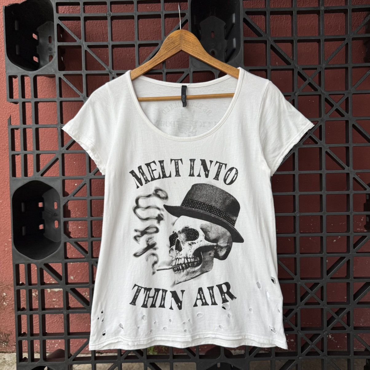 Japanese Brand Emo Grunge Zelos Skull Distressed Shirt Size M / US 6-8 / IT 42-44 - 2 Thumbnail