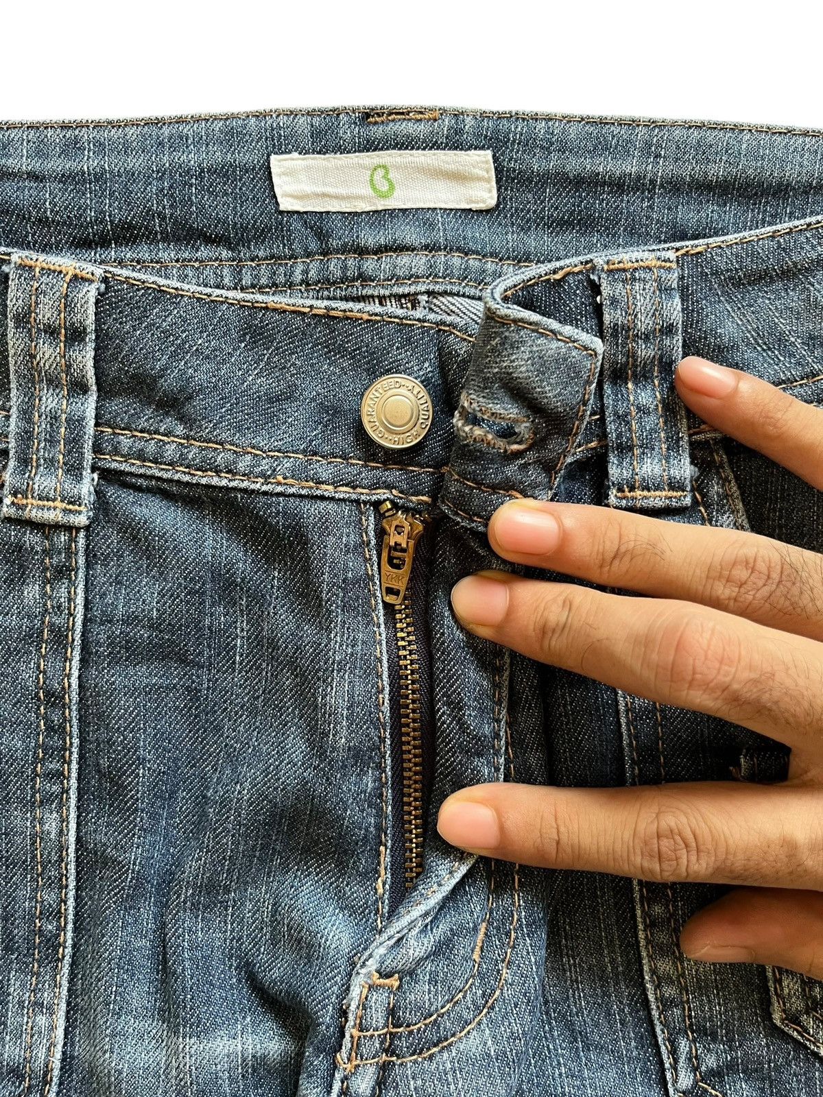 Japanese Brand Vintage Japanese Brand Blue Wash Bush Pant Flare Jeans Size 29" - 3 Thumbnail