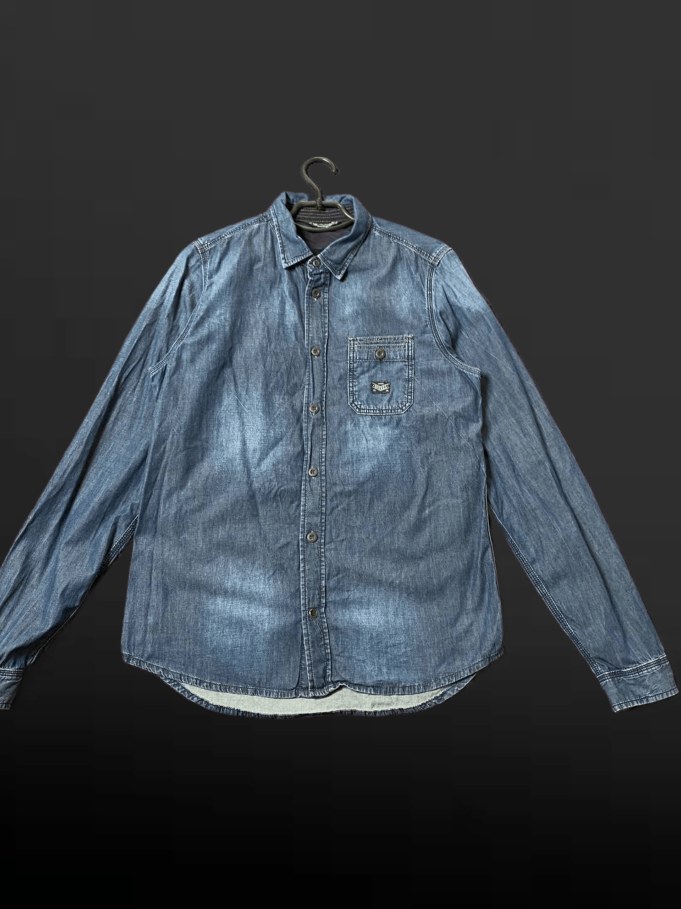 Diesel Vintage Diesel Logo Denim Shirt Size L Y2K Size US L / EU 52-54 / 3 - 1 Thumbnail