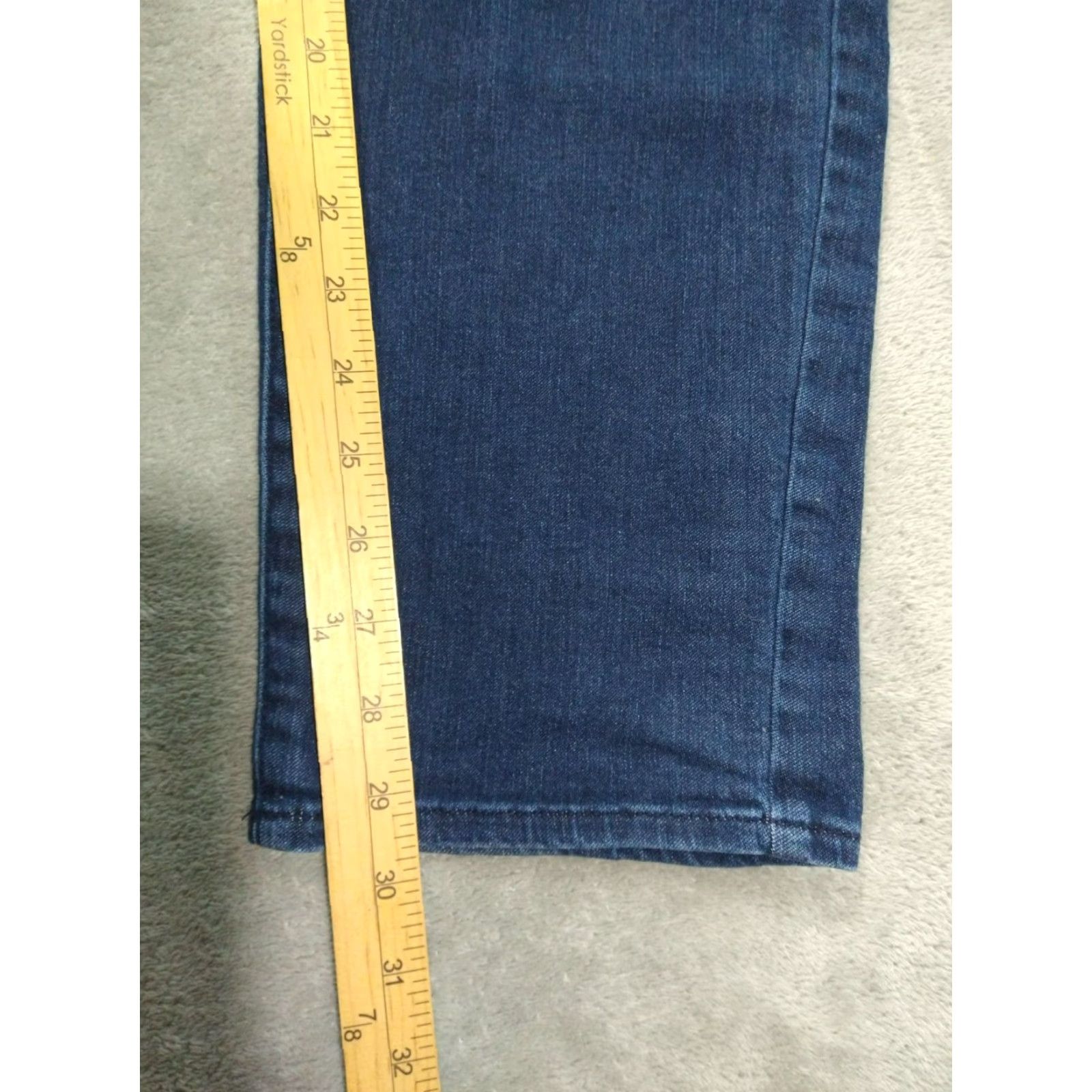 Denime J Jill Jeans Womens 8 Blue Denim Slim Boyfriend Straight Leg Mid Rise Dark Wash Jeans Women's Clothing Slim Fit Blue 90s? Size 30" / US 8 / IT 44 - 5 Thumbnail
