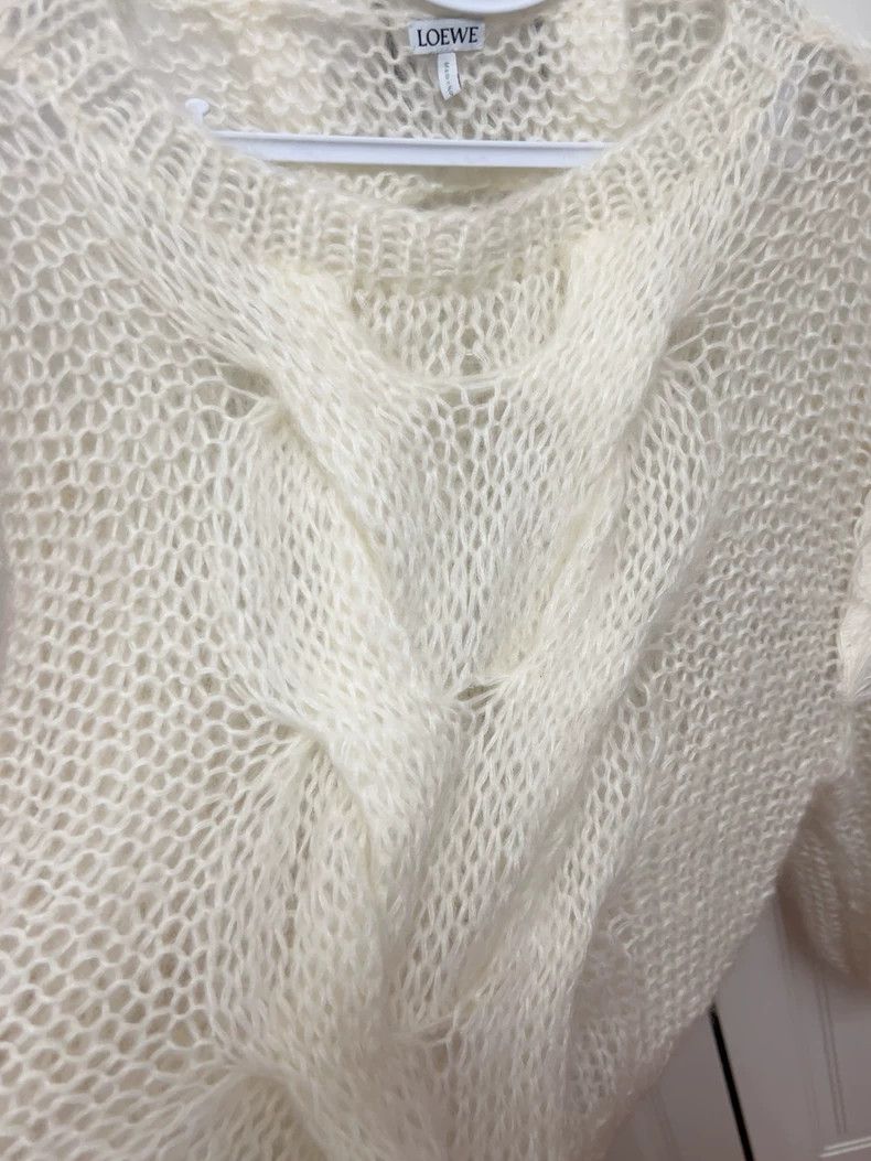 Loewe LOEWE White sweater Size XS / US 0-2 / IT 36-38 - 3 Thumbnail