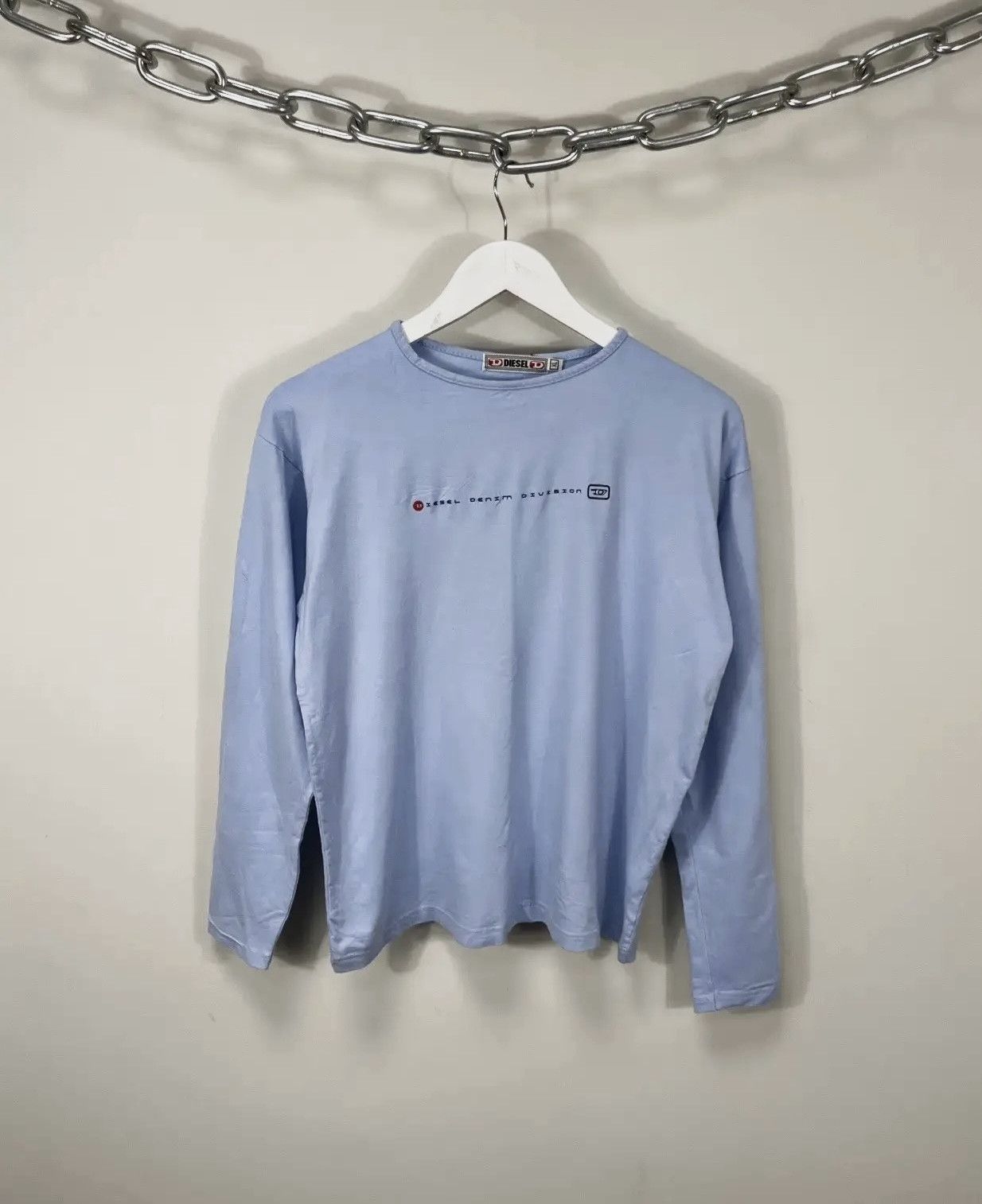 Diesel × Vintage Vintage Diesel 90s Big Logo Y2K Japanese Hype Longsleeve Tee Size US S / EU 44-46 / 1 - 1 Thumbnail