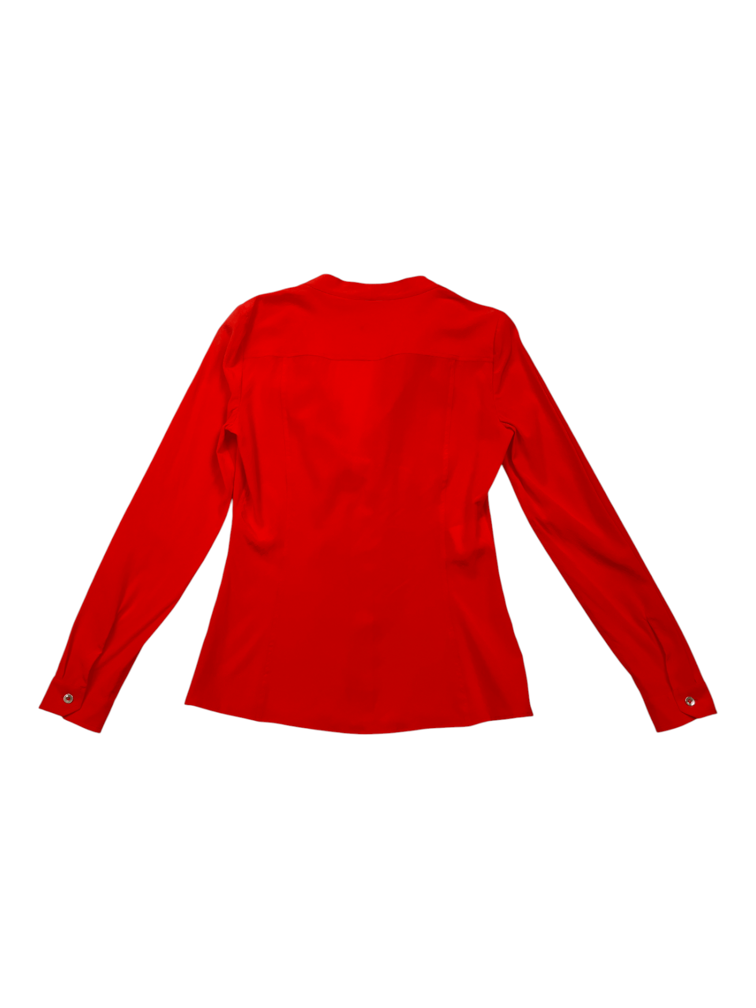 Gucci Gucci Orange Red Deep V Long Sleeve Blouse Size S / US 4 / IT 40 - 2 Thumbnail