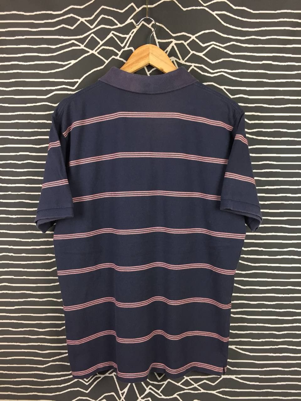 Jean-Michel Basquiat Uniqlo x Jean-Michel Basquiat Crown Logo Striped Polo Shirt Size US XL / EU 56 / 4 - 7 Thumbnail