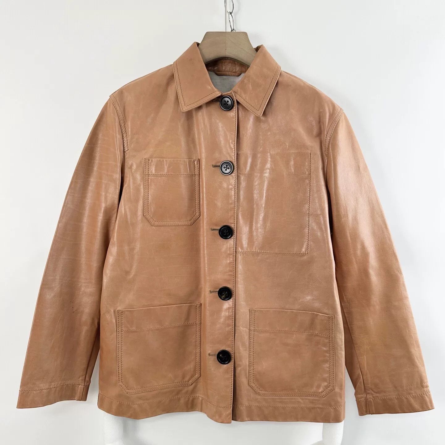 Bottega Veneta Bottega Veneta Men's Brown Leather Jacket Size US M / EU 48-50 / 2 - 1 Thumbnail
