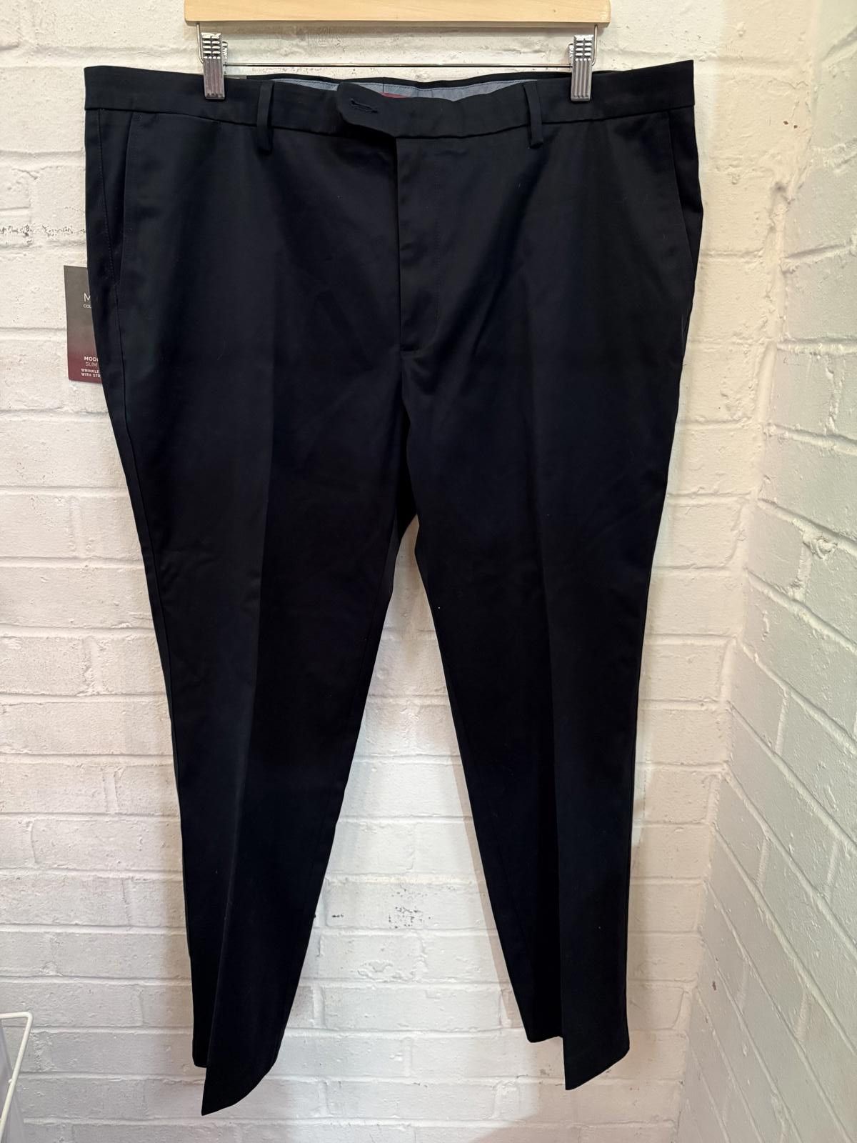 M.E. Sport M&S Menswear Black Dress Pants Slim Fit Waist 42T Size 50R - 1 Thumbnail