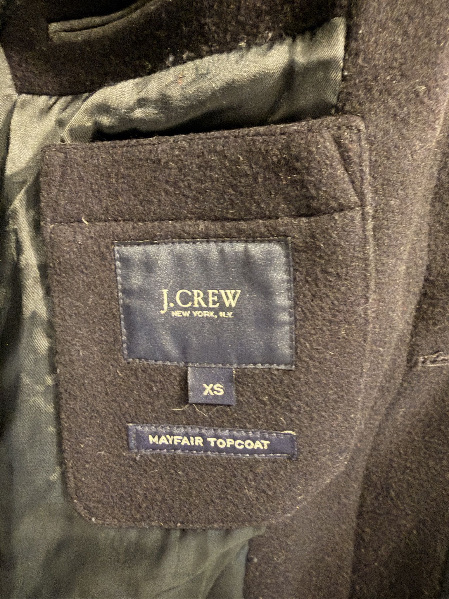 J.Crew J. Crew Navy Mayfair Topcoat Size US XS / EU 42 / 0 - 6 Thumbnail