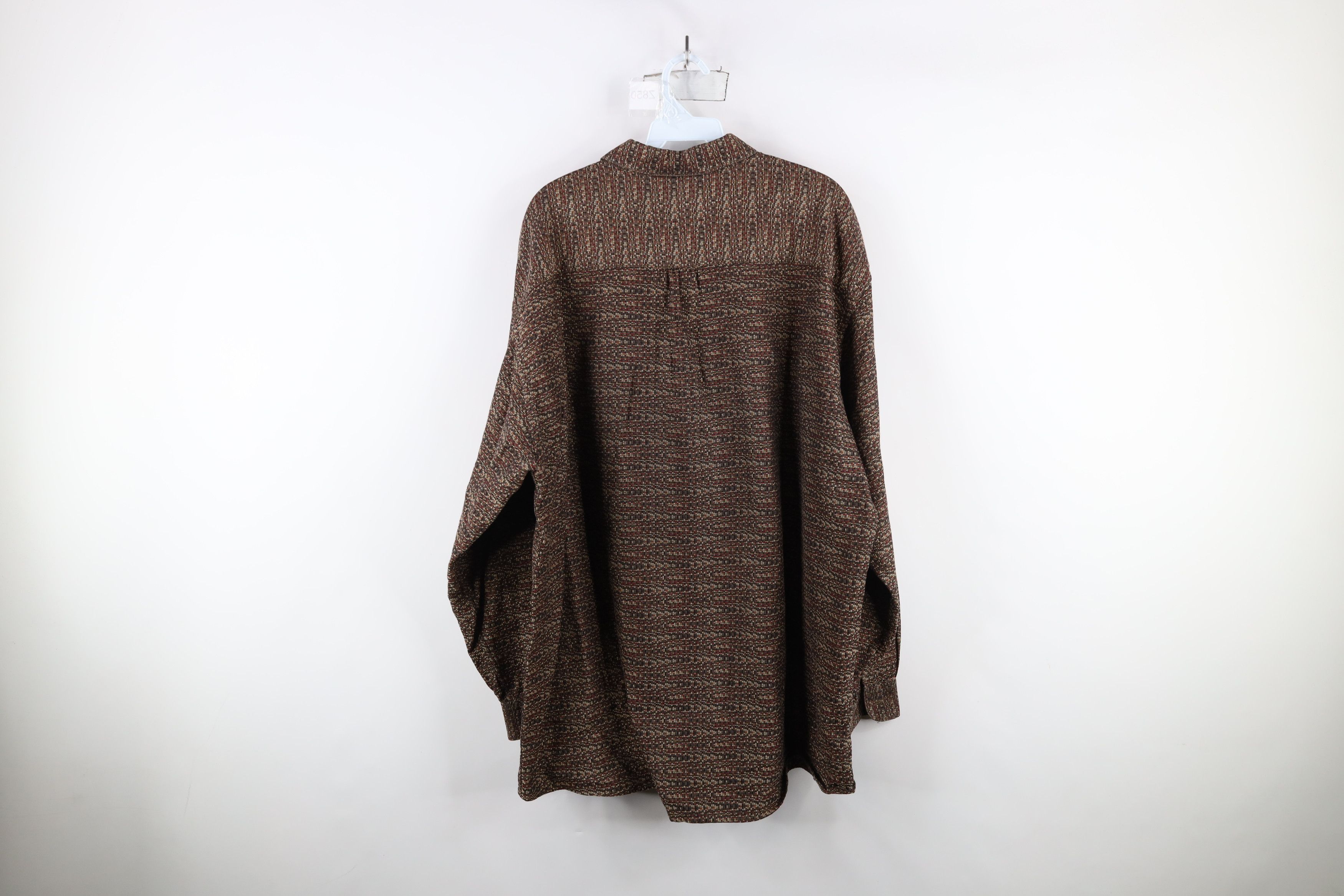 Vintage Vintage 90s Streetwear Jacquard Collared Button Down Shirt Size US XL / EU 56 / 4 - 9 Thumbnail