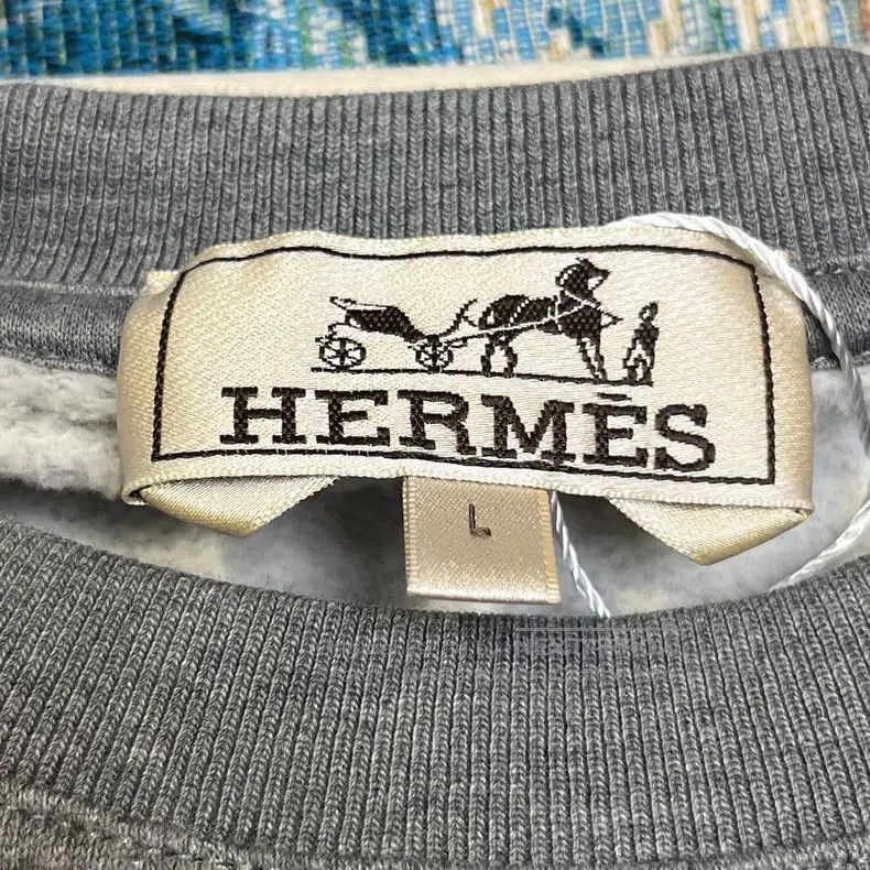 Hermes Hermes Gray Patch Leather Hoodie Size US L / EU 52-54 / 3 - 3 Thumbnail